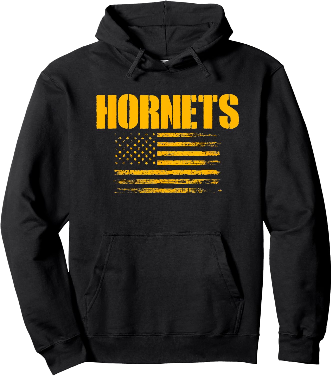 Yulee Hornets USA Flag Pride Hoodie - Hoodie | Black