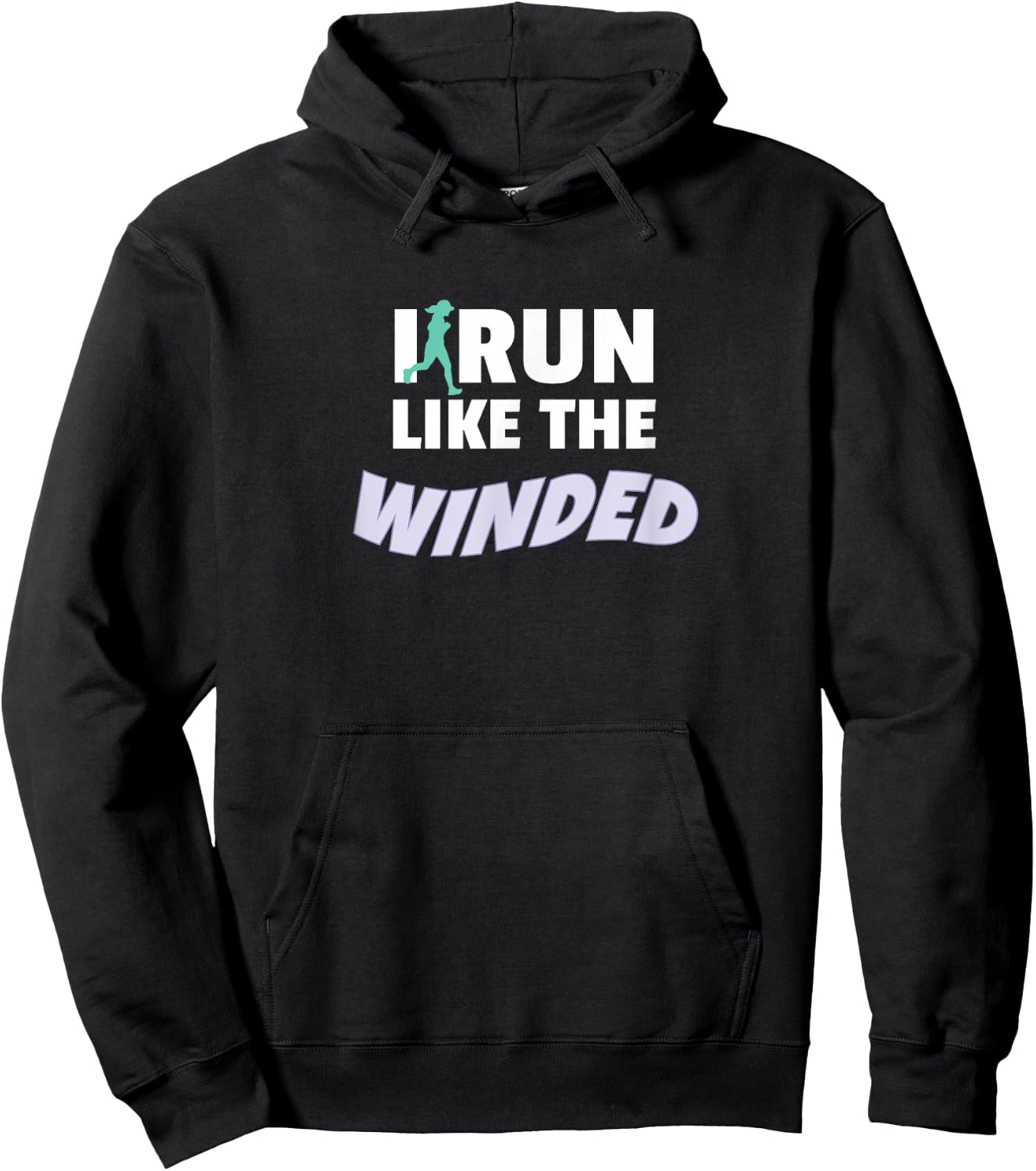 I Run Like The Winded Funny Jogger Runner Hoodie - Hoodie | Black