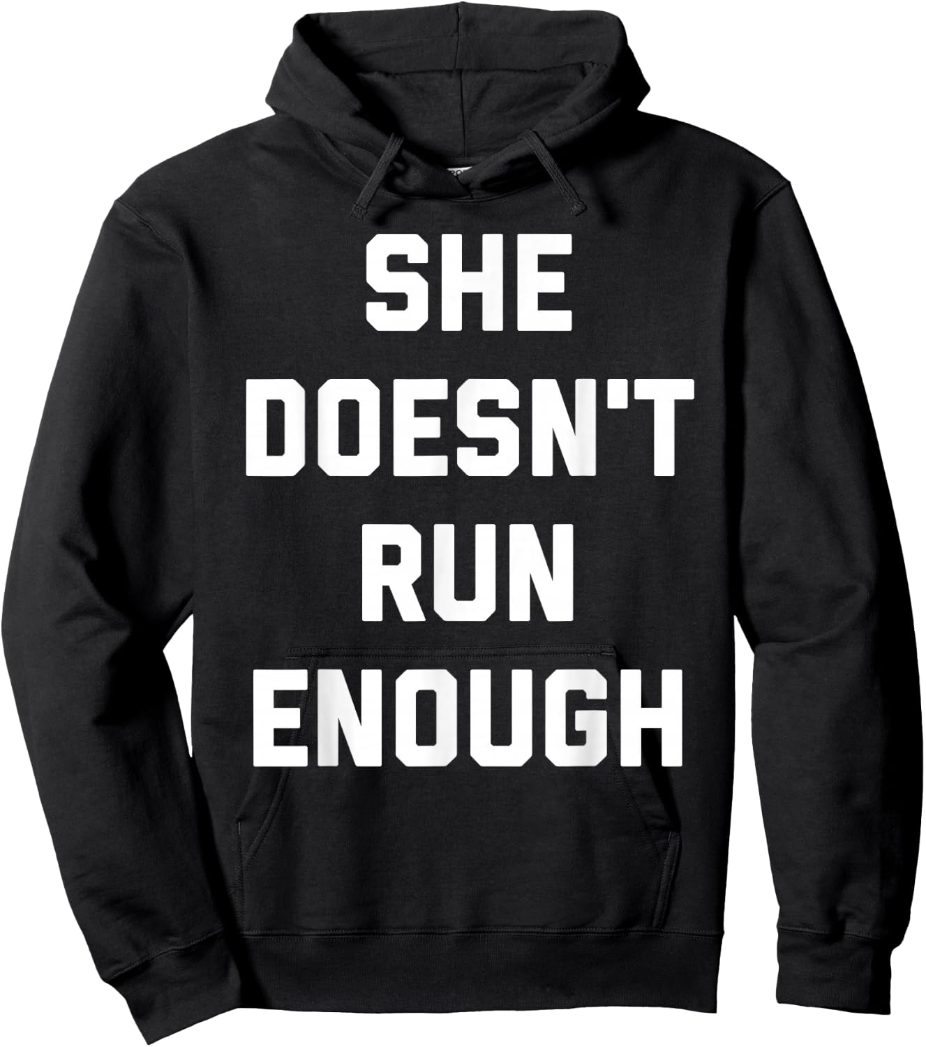 She Doesn't Run Enough Funny Matching His/Hers Hoodie - Hoodie | Black