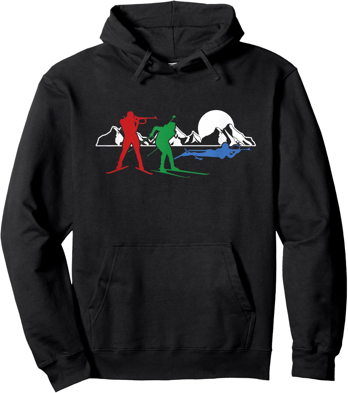 Biathlon Ski Winter Sports Cross Country Skiing Snow Gift Hoodie - Hoodie | Black