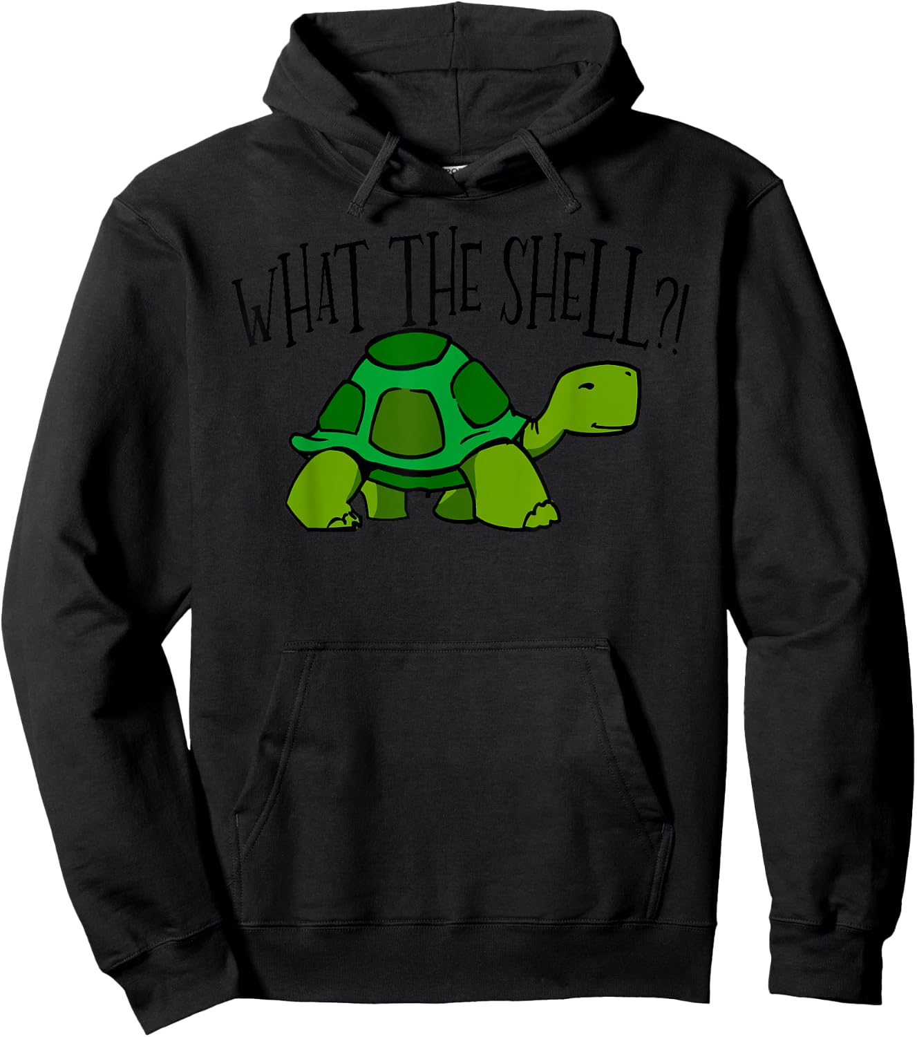 What The Shell Funny Turtle t Shirt Hoodie - Hoodie | Black