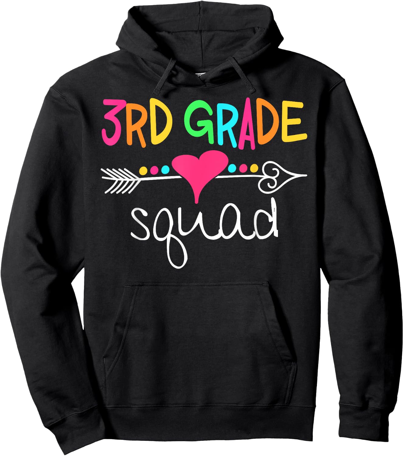 3rd Grade Squad Third Teacher Student Team Back To School Women Girls Kids Hoodie - Hoodie | Black