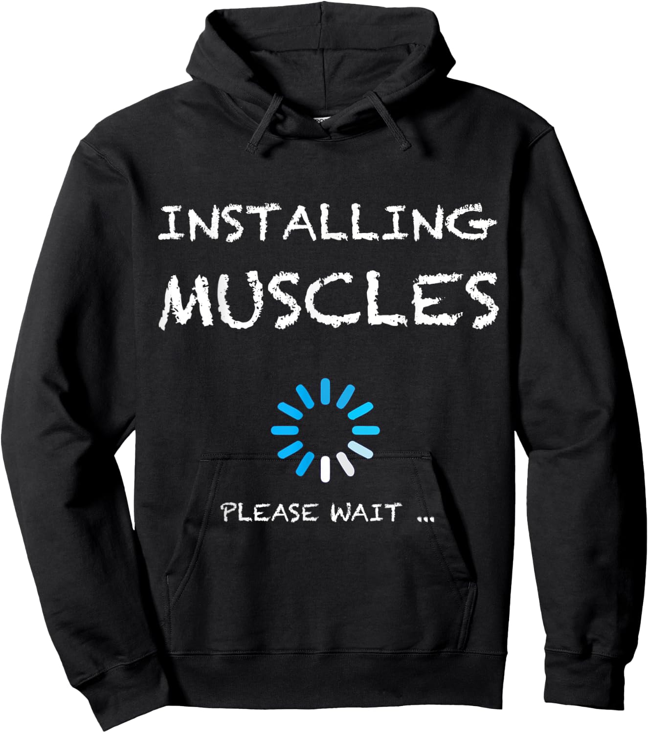 Installing Muscles Please Wait Gym Workout gift Hoodie - Hoodie | Black