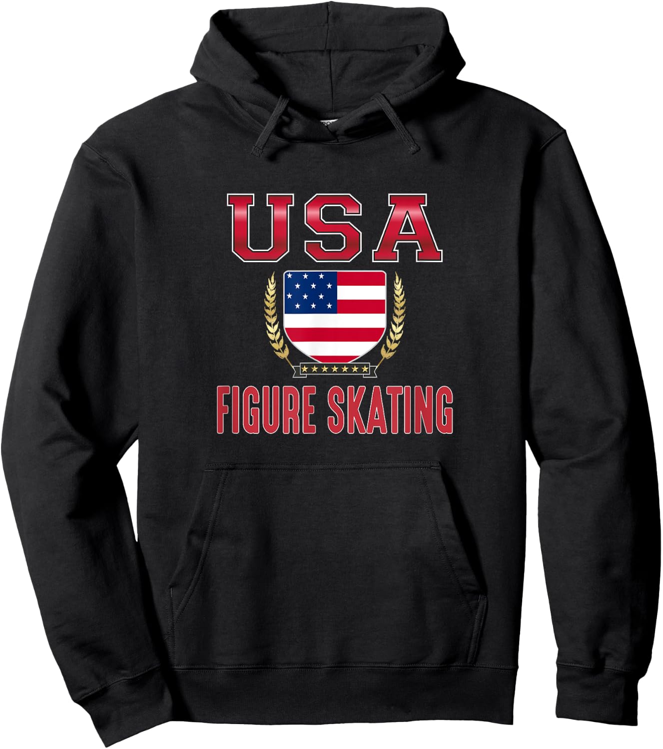 USA Figure Skating Hoodie - Hoodie | Black