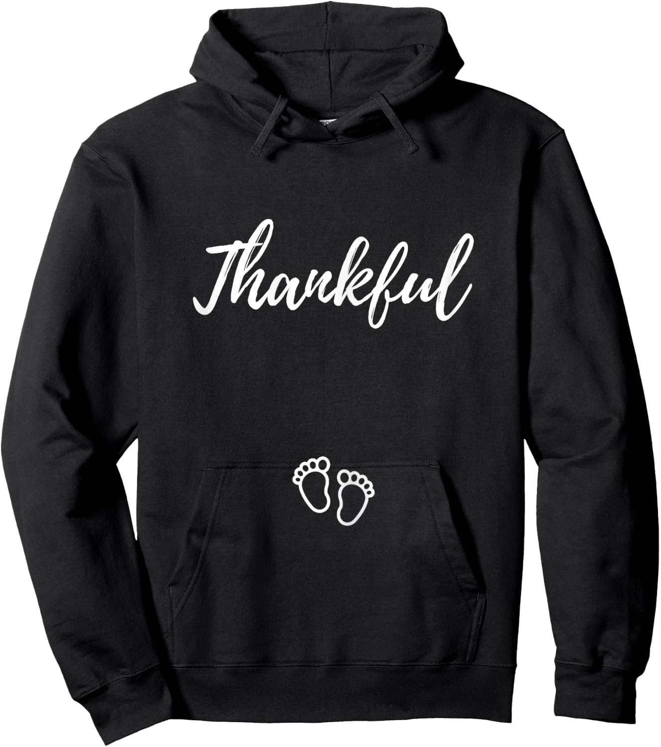 Thankful Christian Pregnancy Shirt Baby Expectant Mom Gift Hoodie - Hoodie | Black