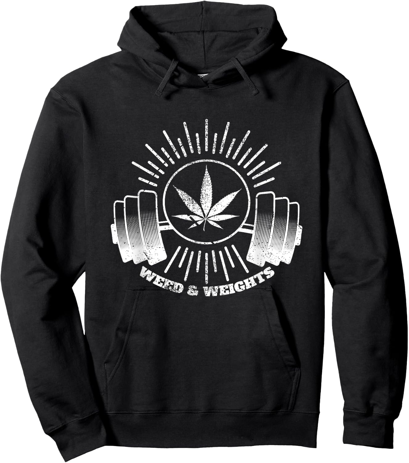 Smoke Weed & Lift Weights Weed & Weights Hoodie - Hoodie | Black