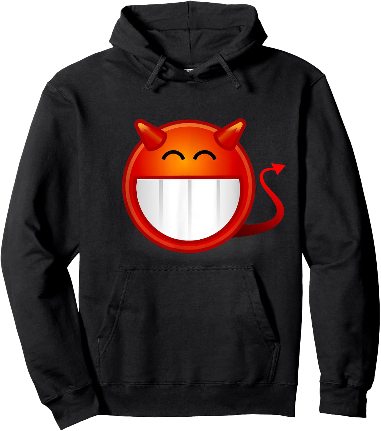 Evil Devil With Horns Emoticon - Satan - Lucifer 666 Hoodie - Hoodie | Black