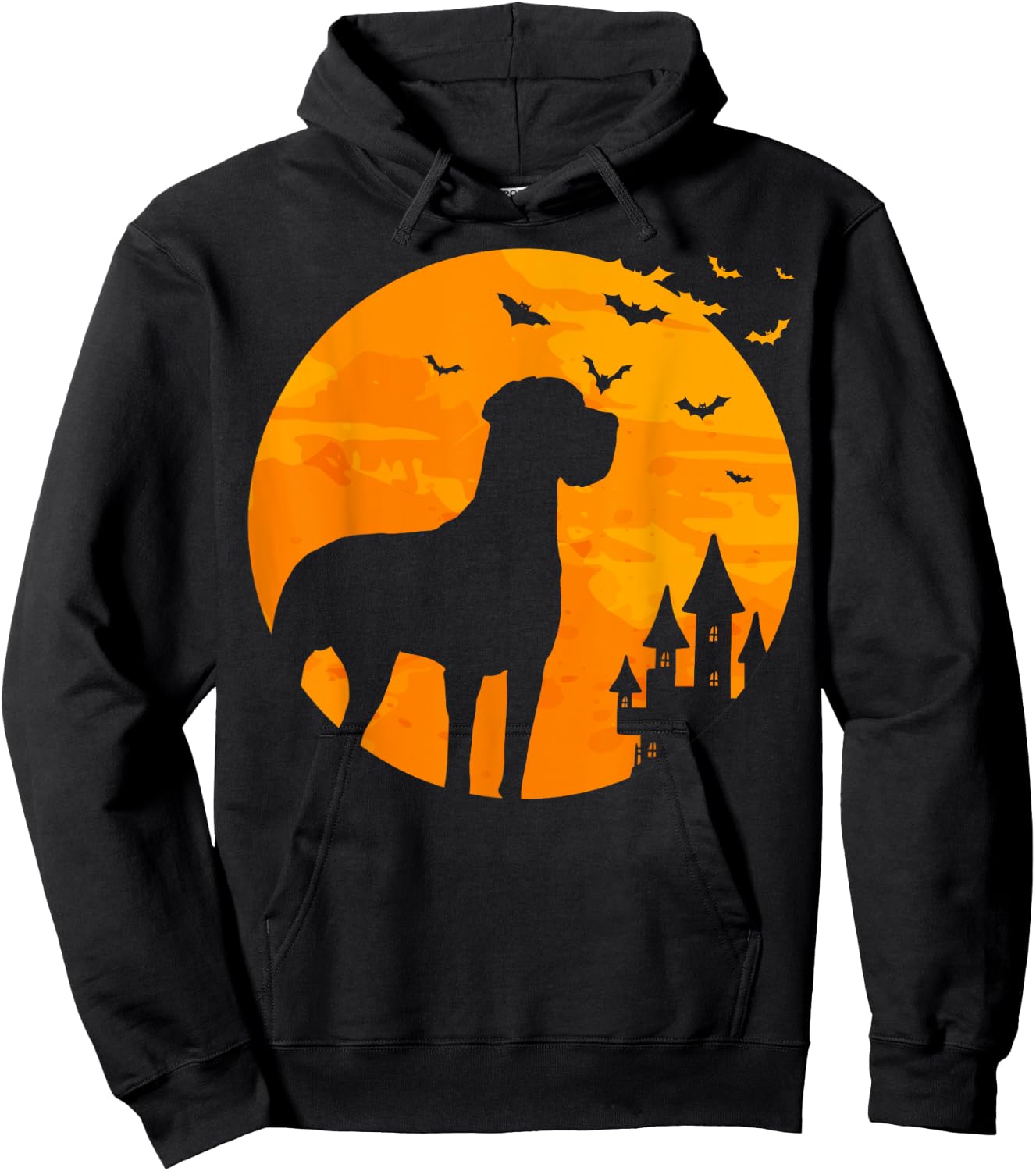 Great Dane Scary Halloween T Shirt Hoodie - Hoodie | Black