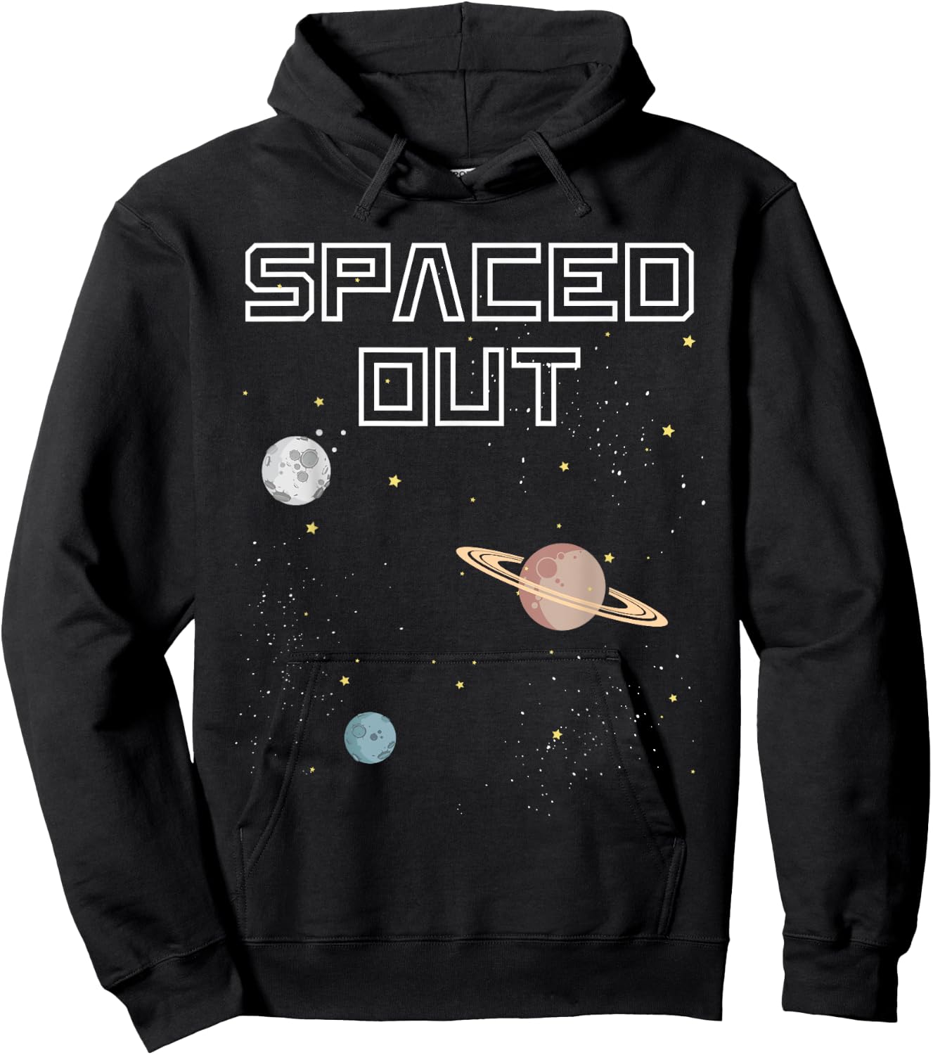 Funny Spaced Out Hoodie - Hoodie | Black