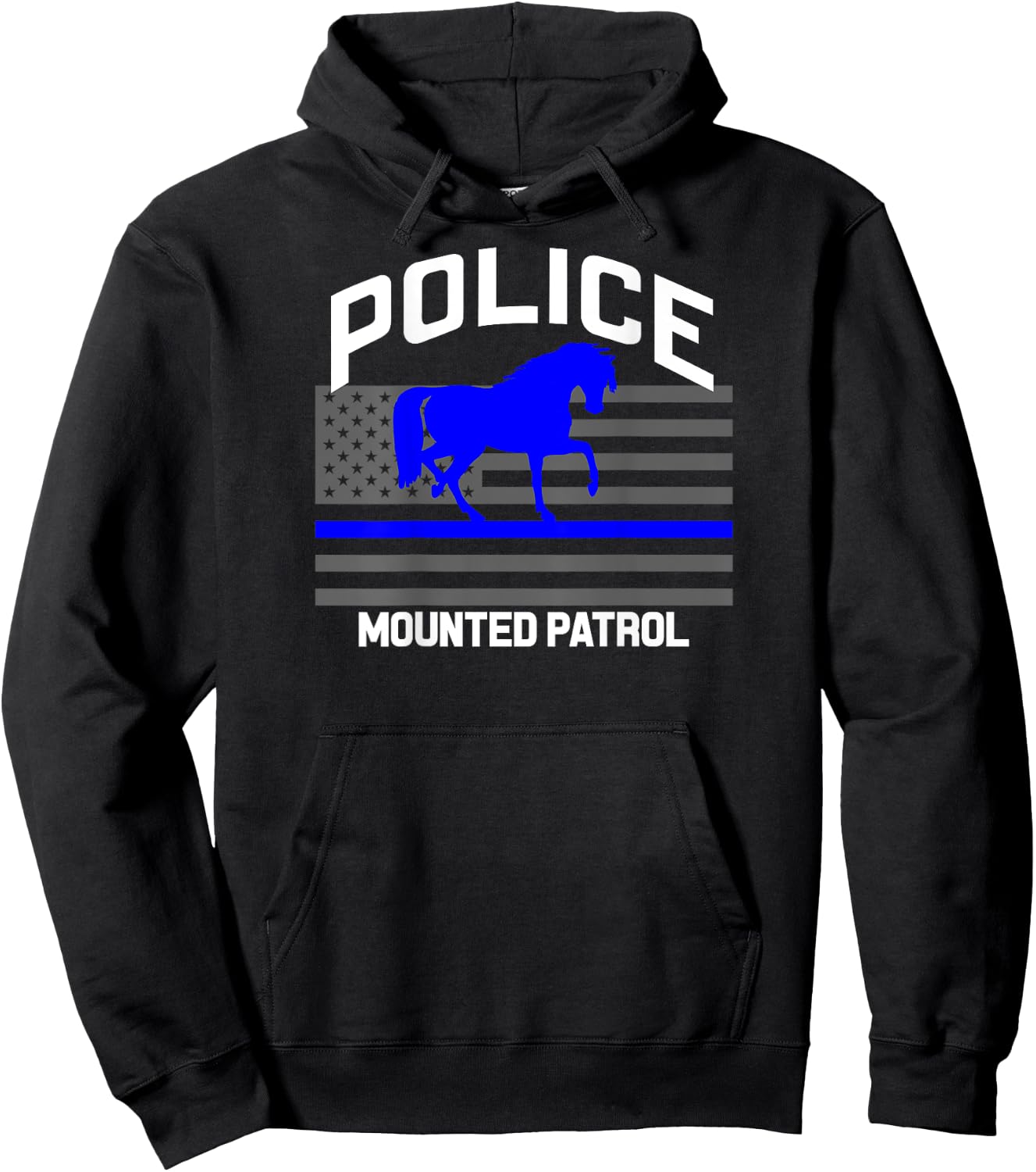 Police Officer Mounted Patrol Cops Law Enforcement Hoodie - Hoodie | Black