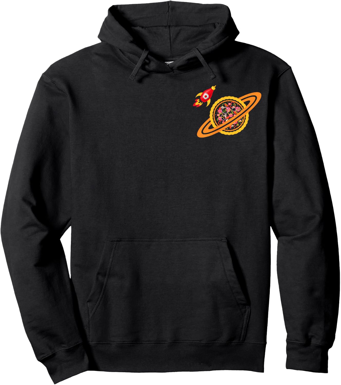 Pizza Planet with Ketchup Rocket Hoodie - Hoodie | Black
