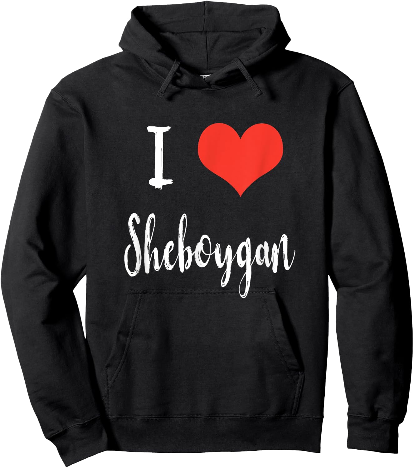I Love Sheboygan Hoodie - Hoodie | Black