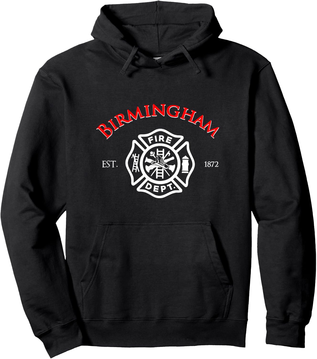 City of Birmingham Fire Rescue Alabama Firefighter Hoodie - Hoodie | Black