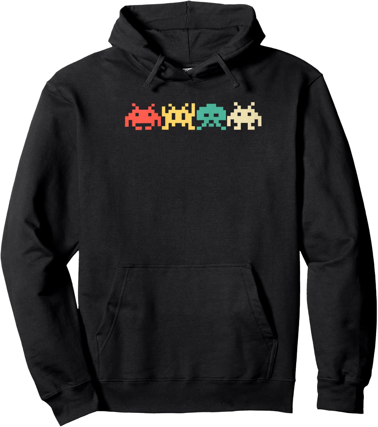 80s Video Game Vintage Retro Arcade Raglan Baseball Hoodie - Hoodie | Black