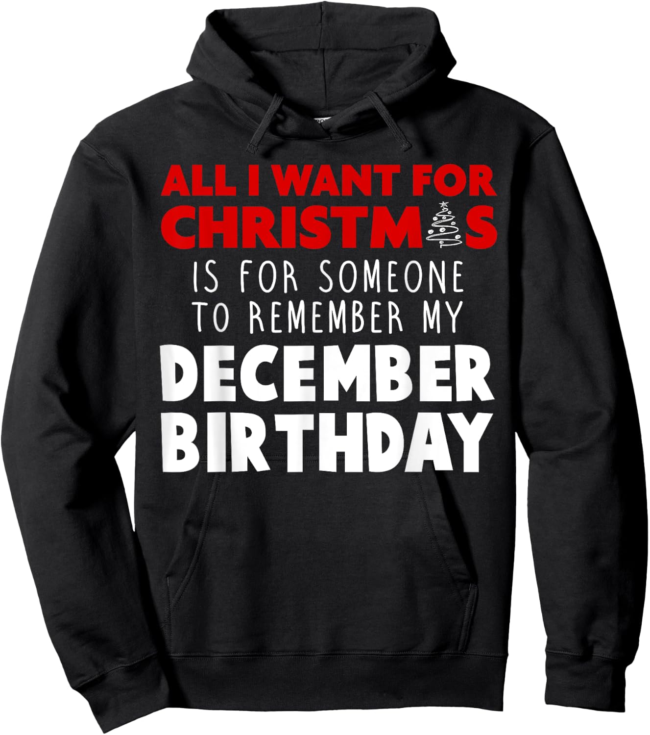 Birthmas December Christmas Birthday Shirt Hoodie - Hoodie | Black