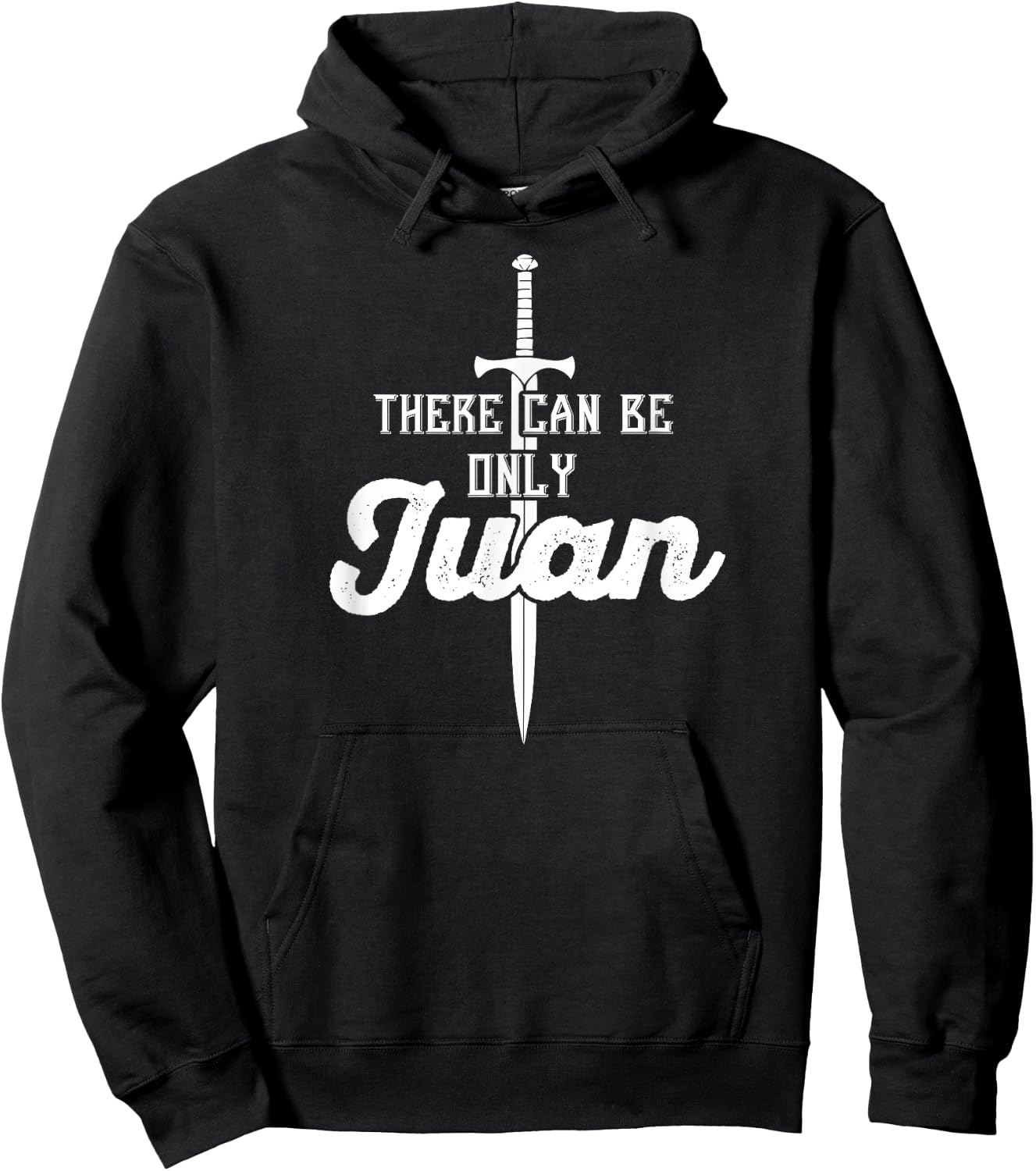 There Can Only Be Juan Shirt Cinco De Mayo Sword White Hoodie - Hoodie | Black
