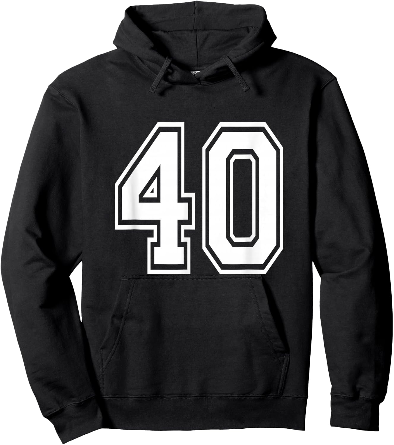 Number 40 Birthday Varsity Sports Team Jersey Hoodie - Hoodie | Black