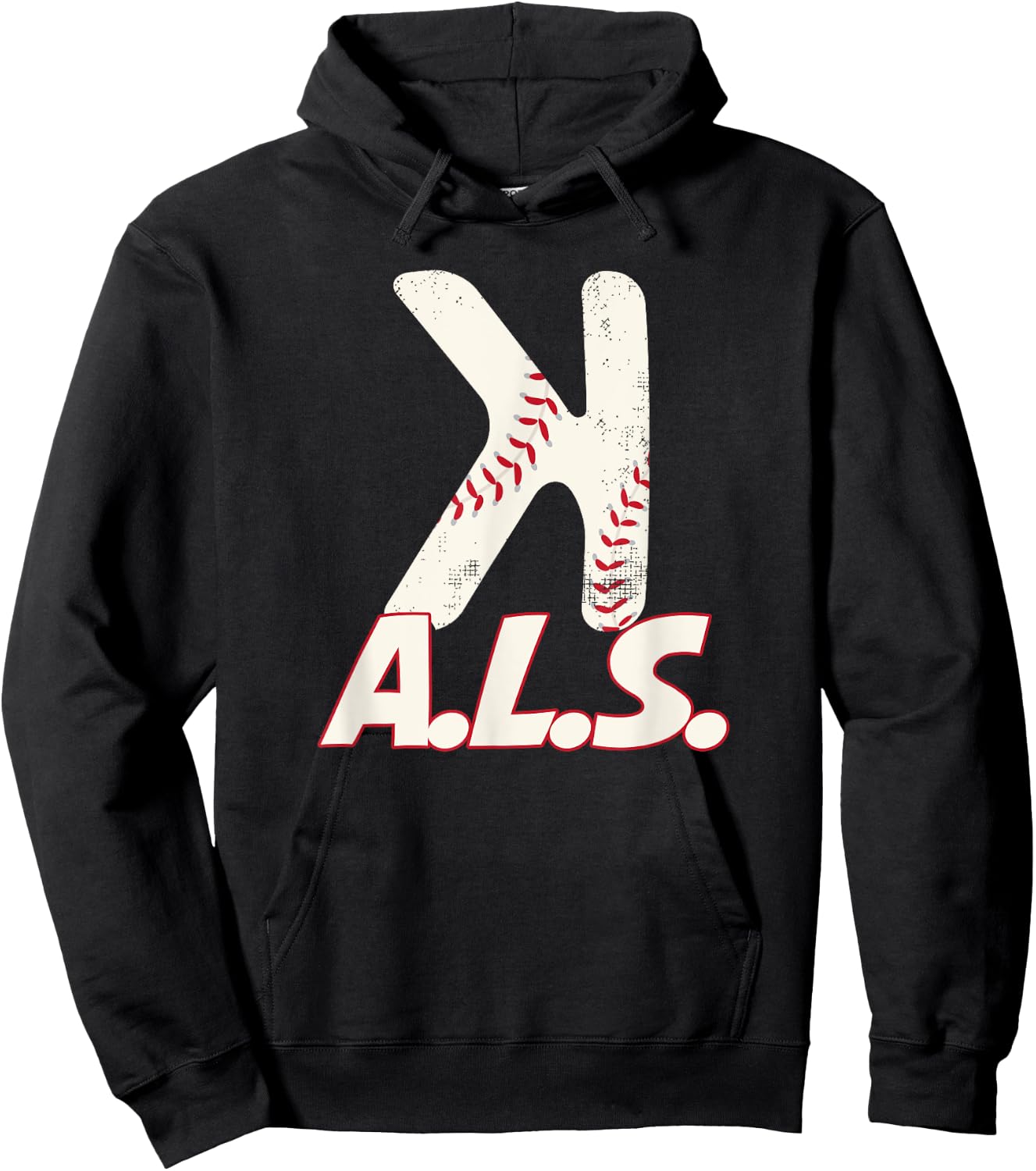 StriKe Out ALS Trendy Baseball Shirt To Support Hoodie - Hoodie | Black
