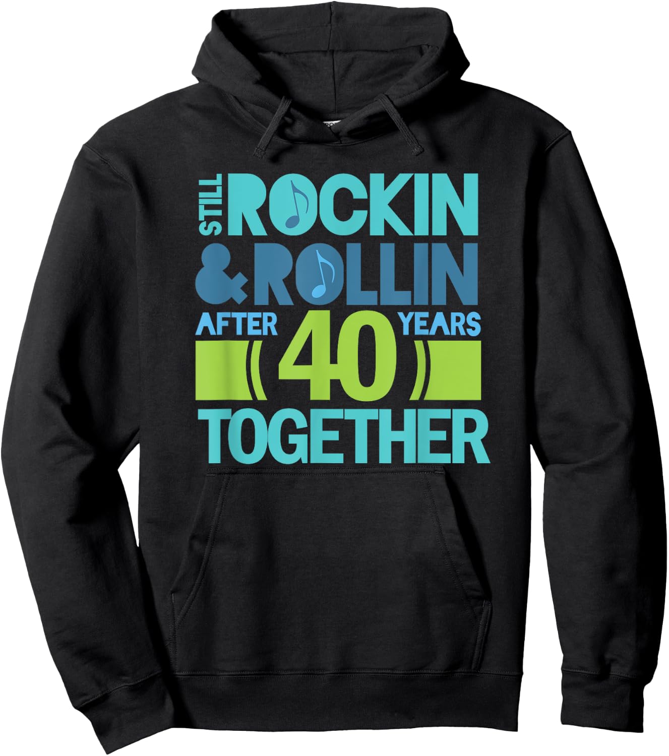 40th Anniversary 40 Years Together Couples Gift Hoodie - Hoodie | Black