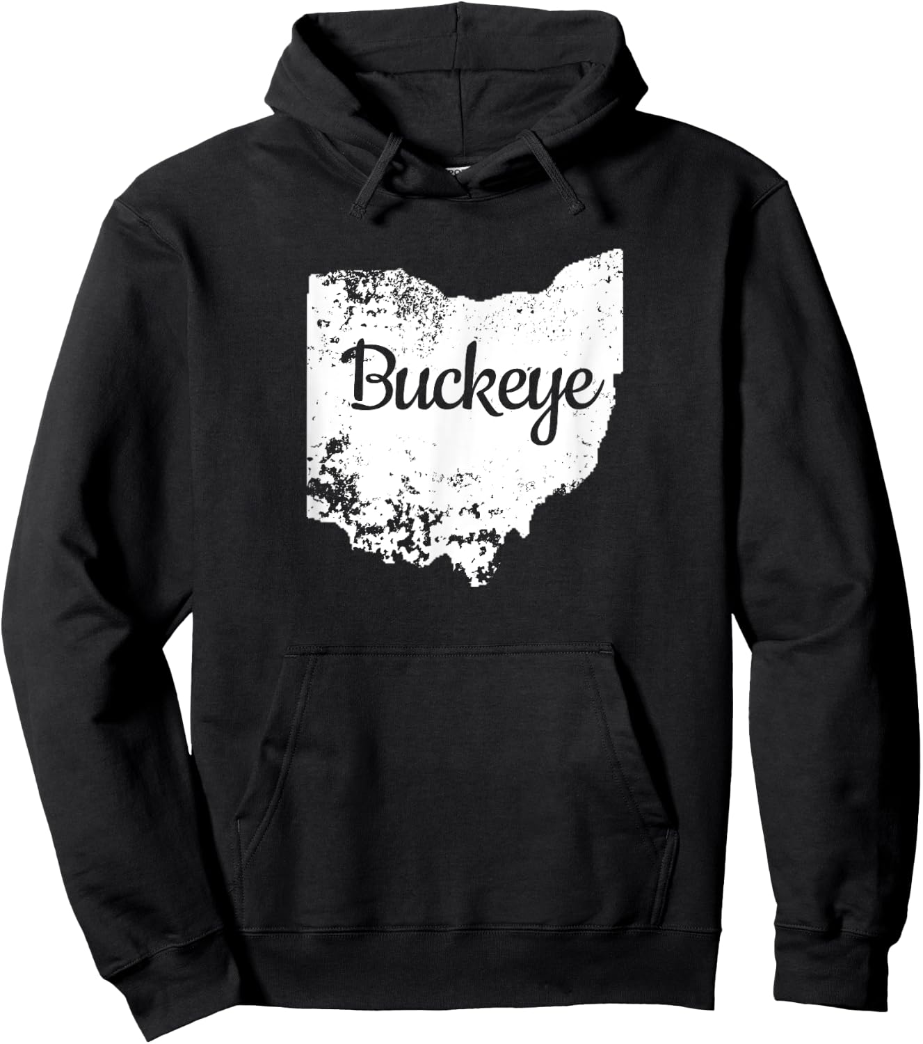 Ohio Shirt OH Love Buckeye State Home Distressed Hoodie - Hoodie | Black