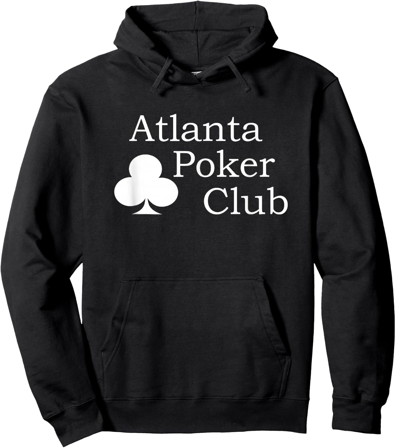 Atlanta Poker Club Classic Big White Logo Hoodie - Hoodie | Black