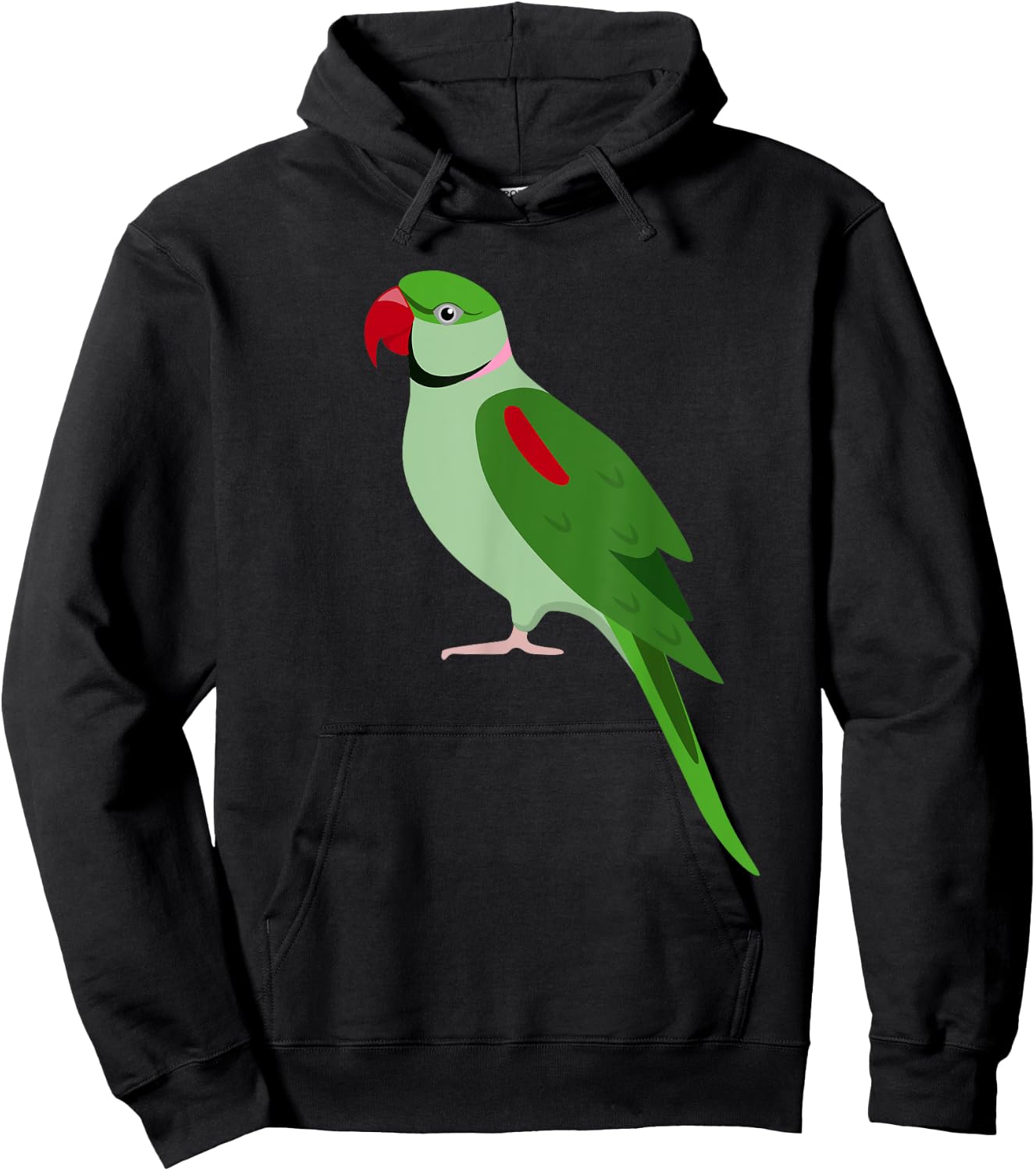 Alexandrine Parakeet Parrot Bird Men Women Boys Or Girls Hoodie - Hoodie | Black