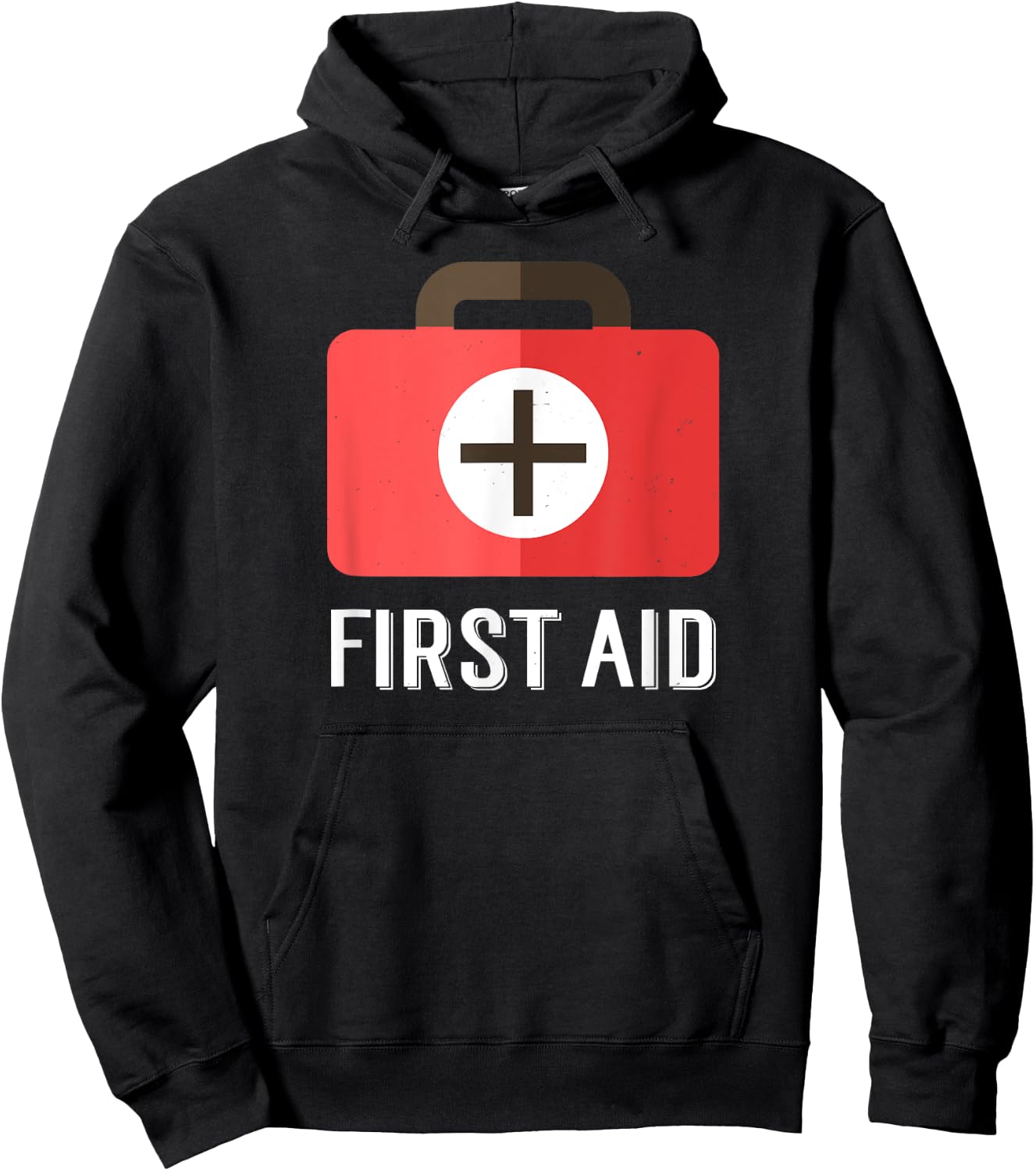 Red First Aid kit | Great Cross Emergency Lifeguard Staff Hoodie - Hoodie | Black