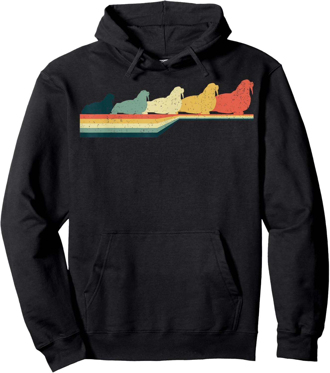WALRUS Vintage Retro Style Cute Gifts Hoodie - Hoodie | Black