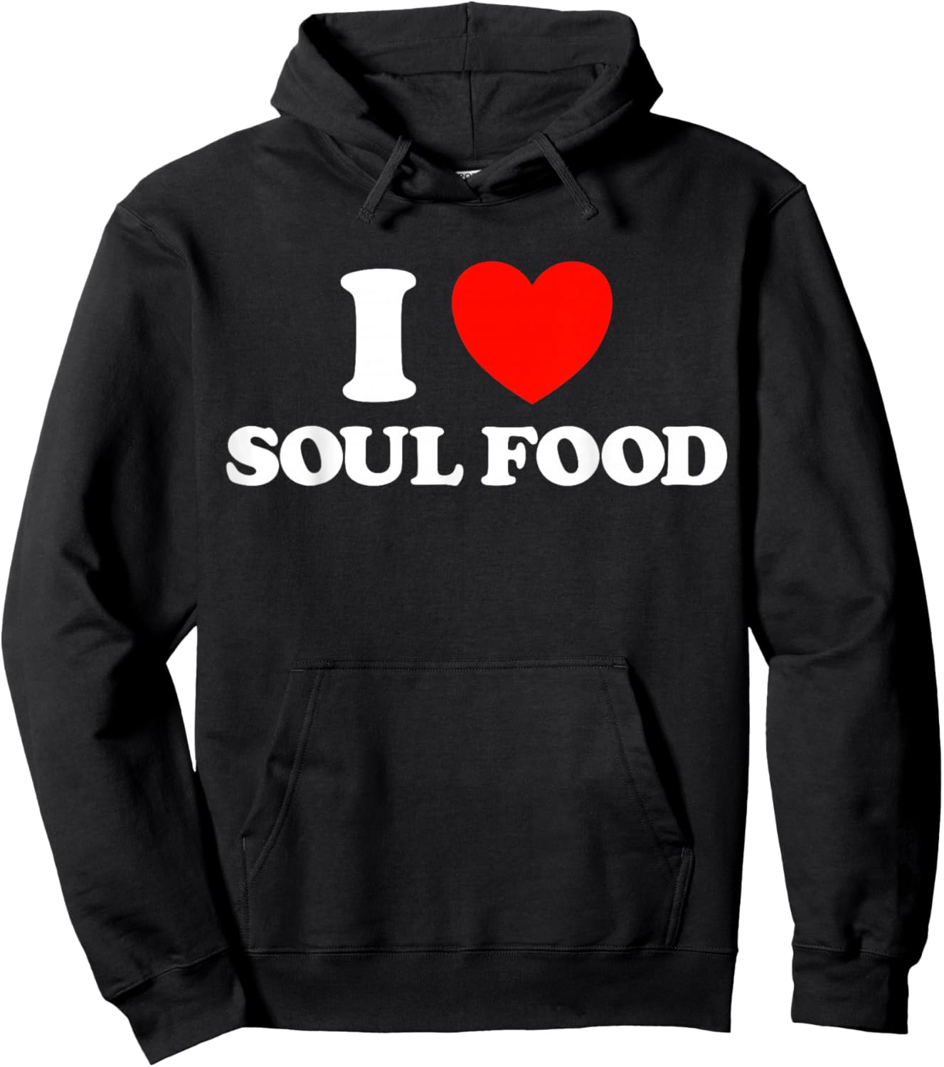 Soulfood Heart Funny Cute Favorite Southern African Food Fan Hoodie - Hoodie | Black