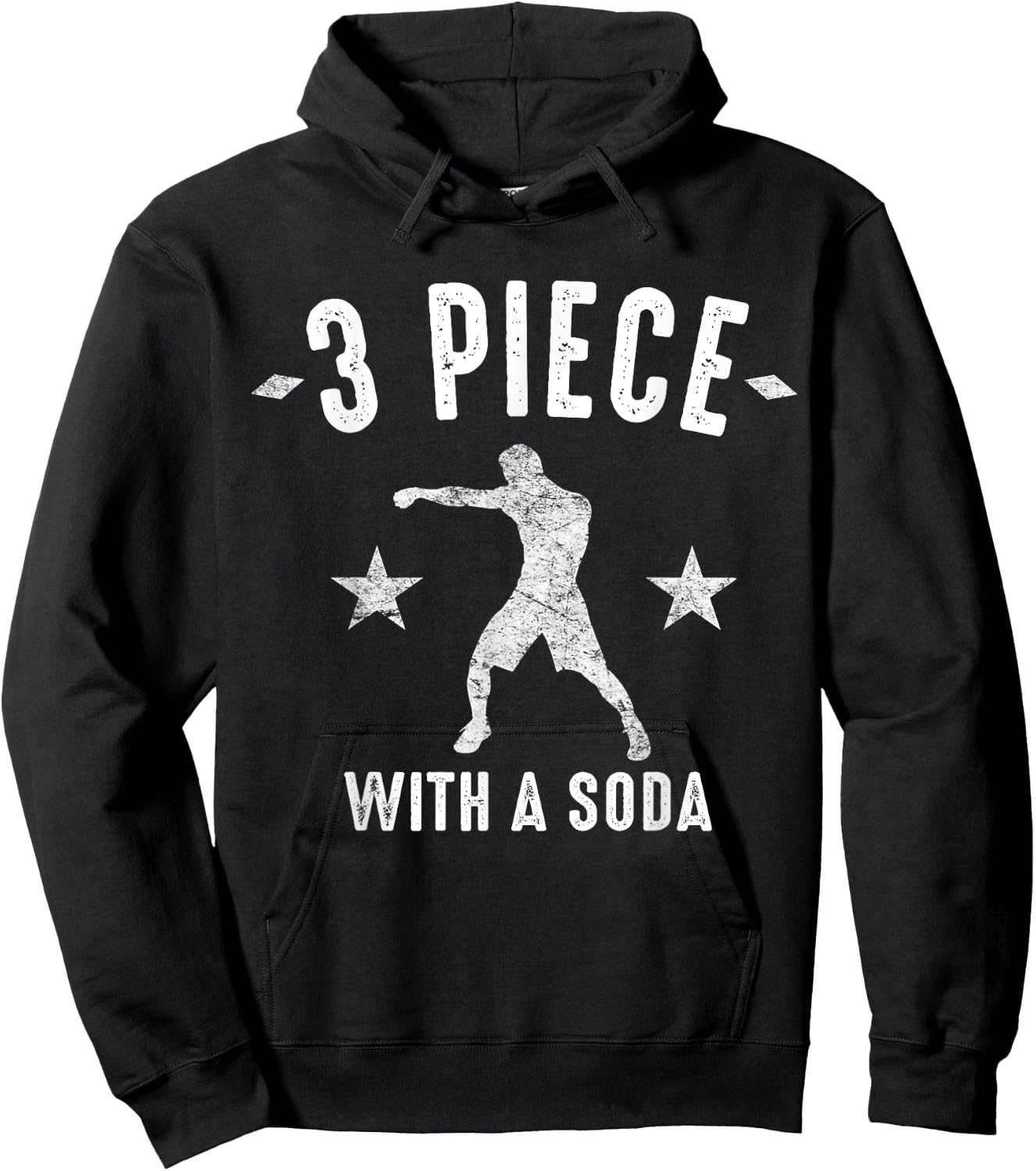 MMA Punch Combination Shirt Three Piece With A Soda Hoodie - Hoodie | Black