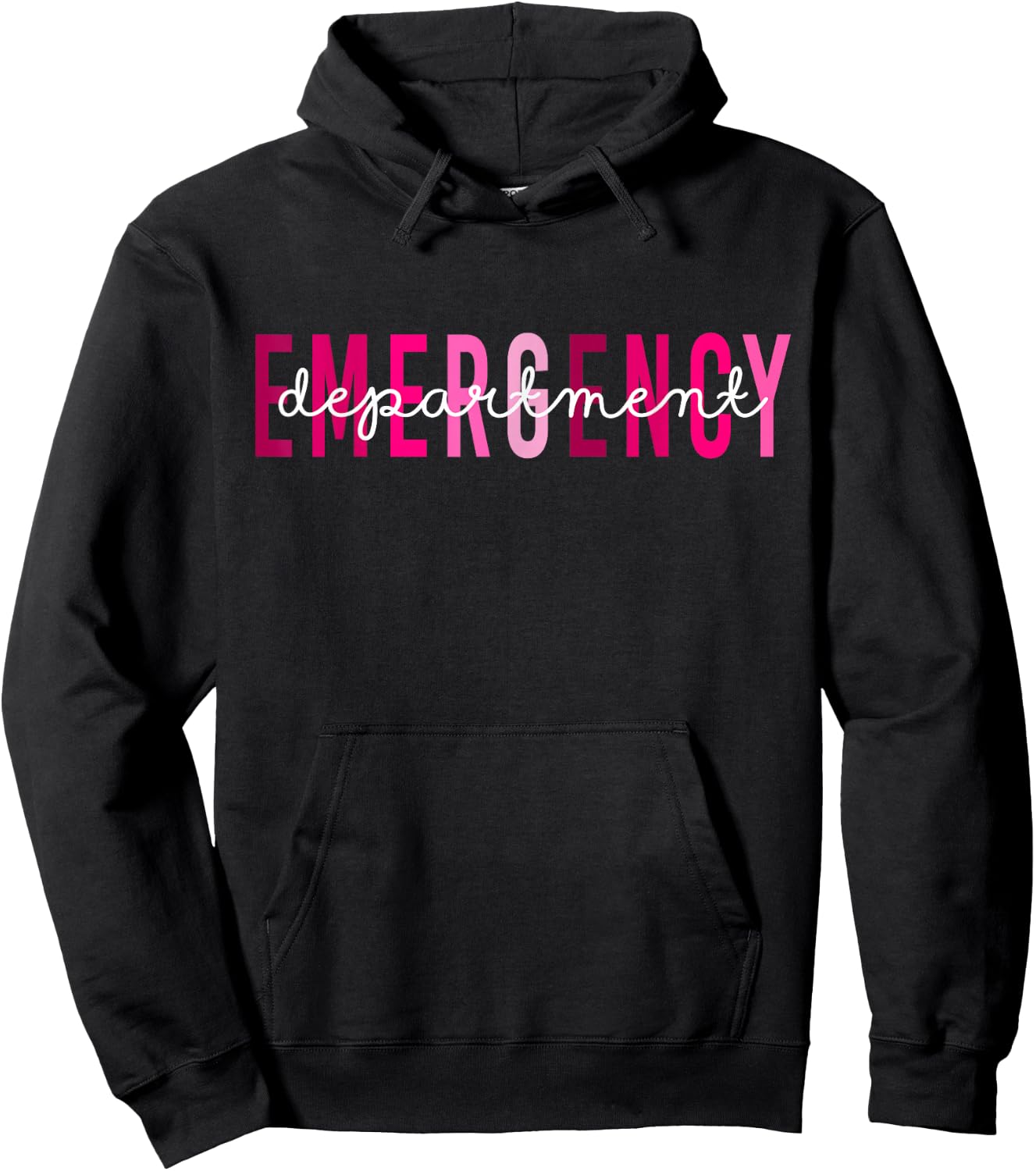 Emergency Department Emergency Room Nurse Breast Cancer Hoodie - Hoodie | Black