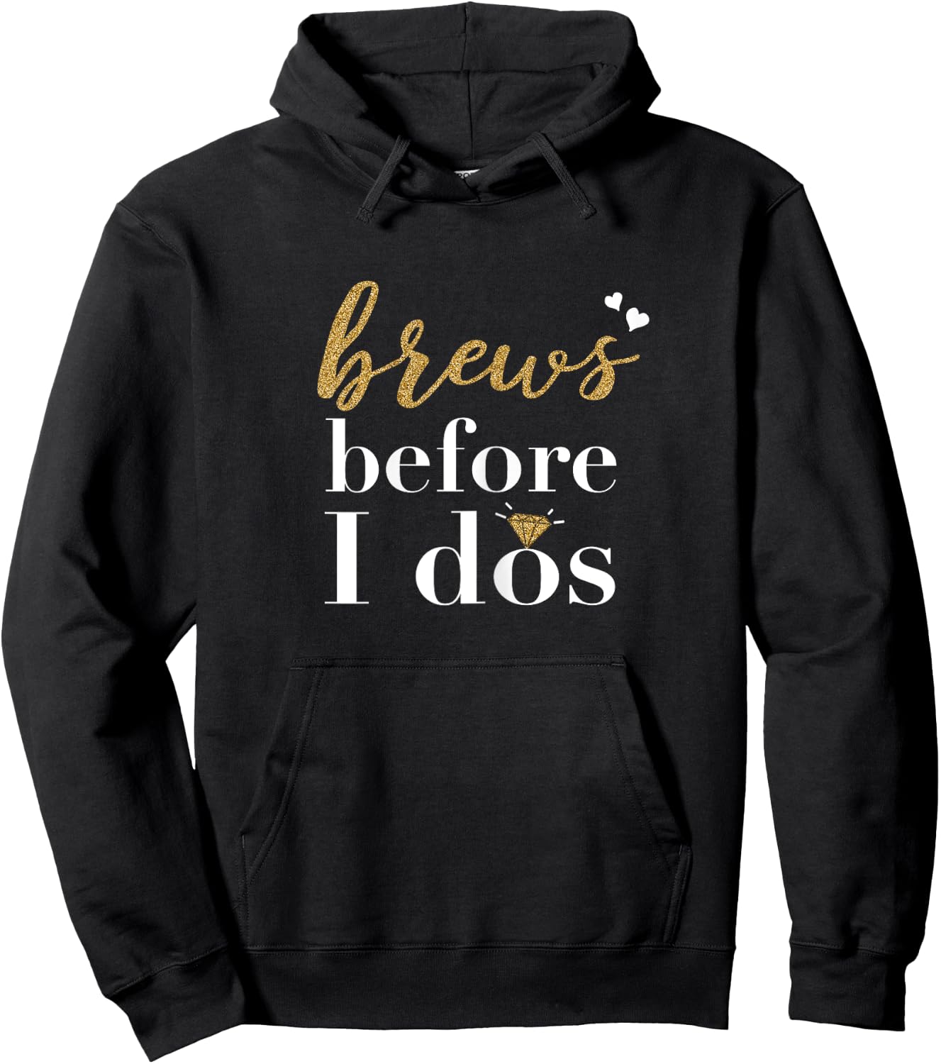 Brews Before I dos Party Bachelorette Bridal Shower Shirt Hoodie - Hoodie | Black