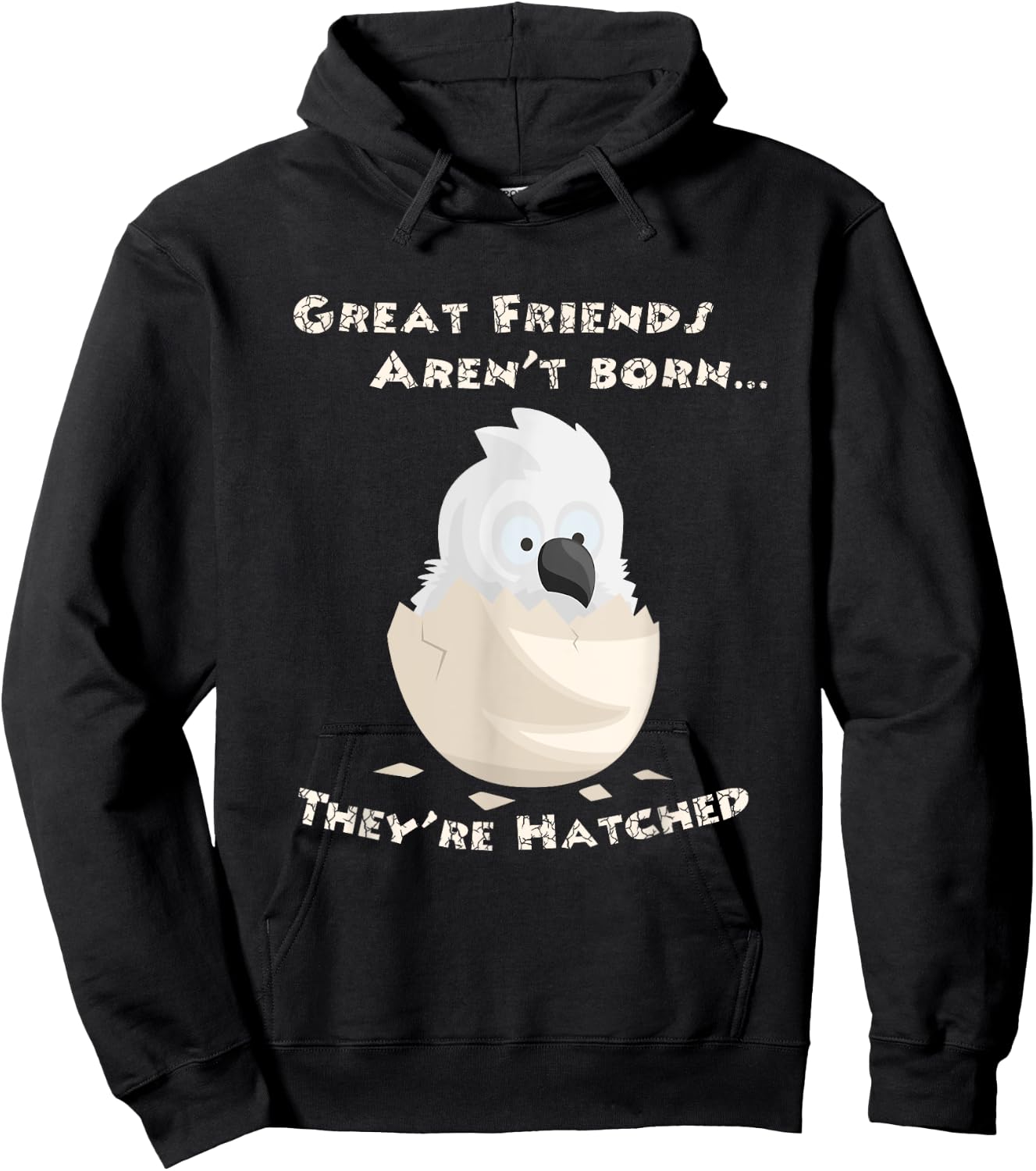 Umbrella Cockatoo Friends Hatched Hoodie - Hoodie | Black