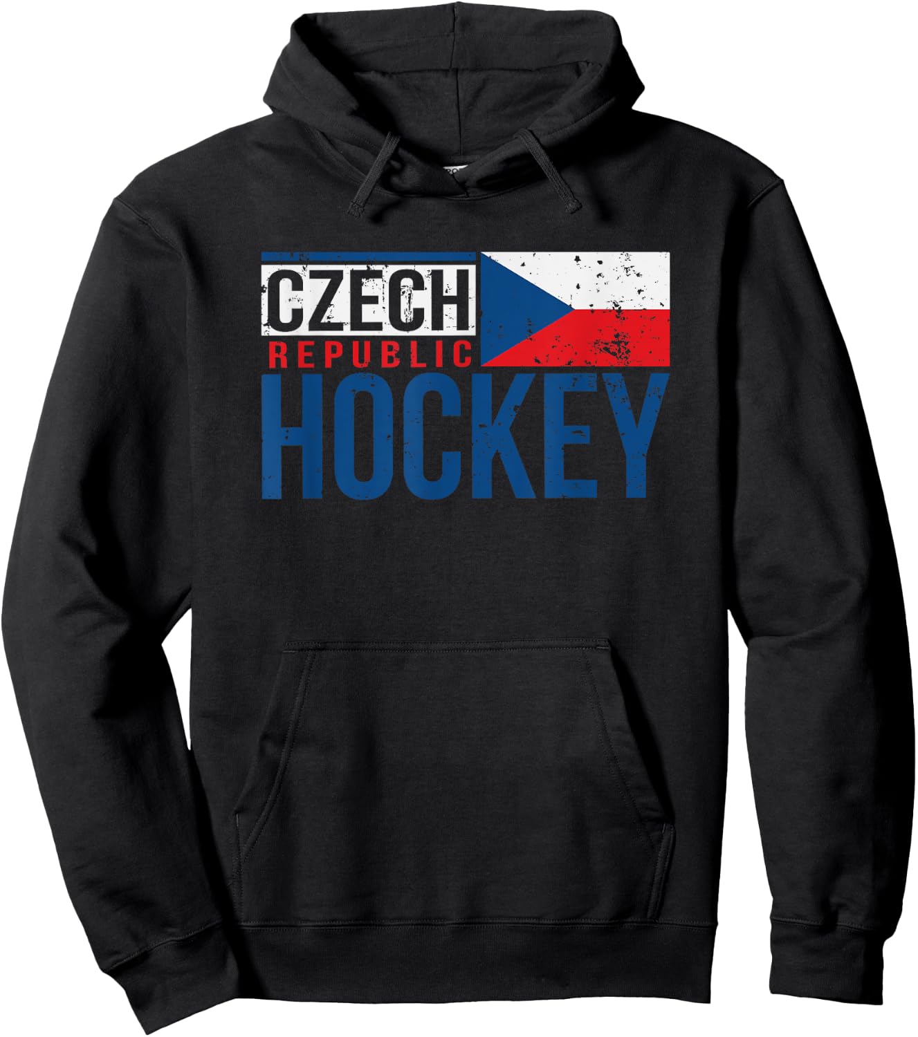 Czech Republic Czechia Hockey International Ice Supporter Hoodie - Hoodie | Black