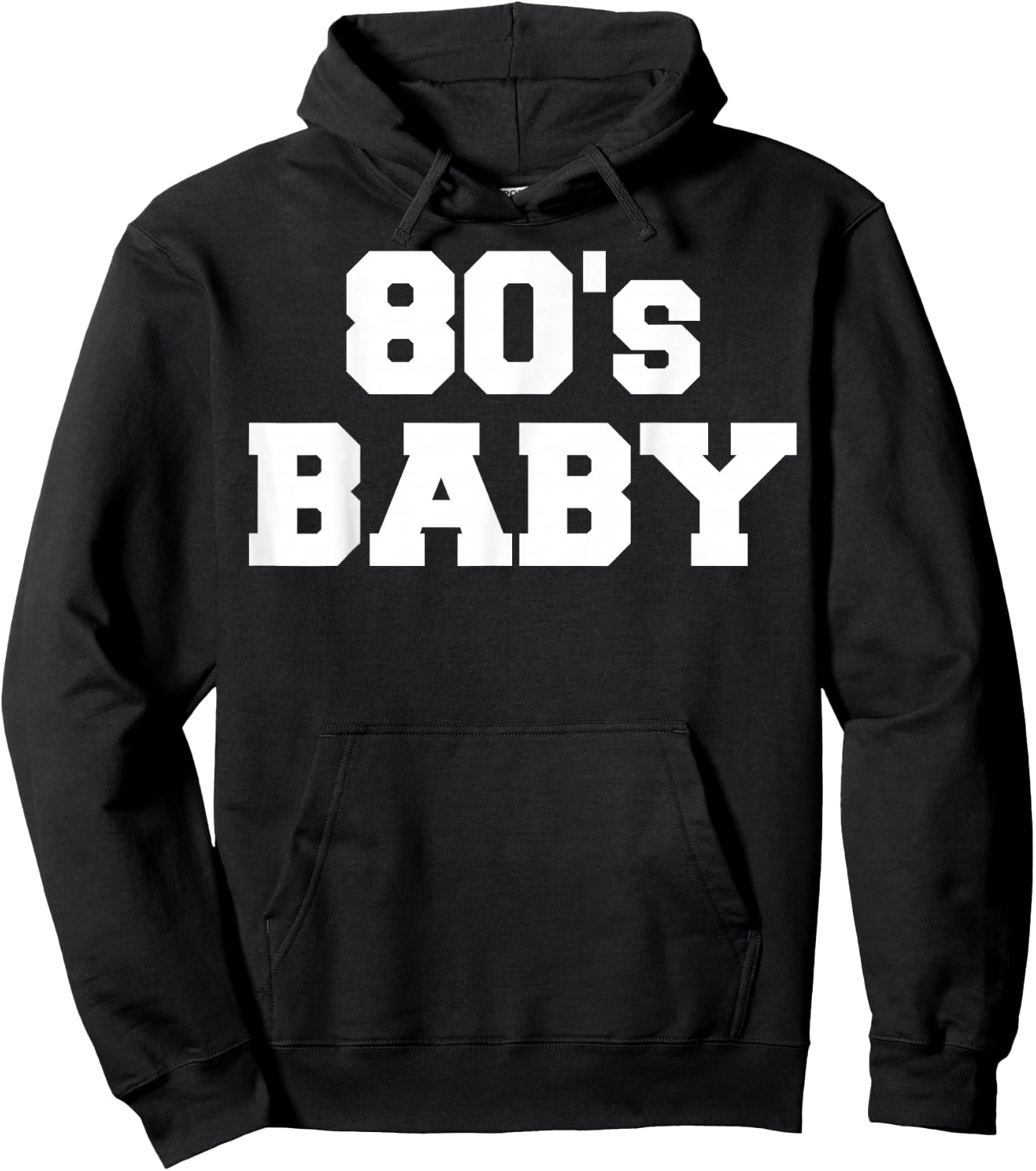 80s Baby T Shirt Hoodie - Hoodie | Black