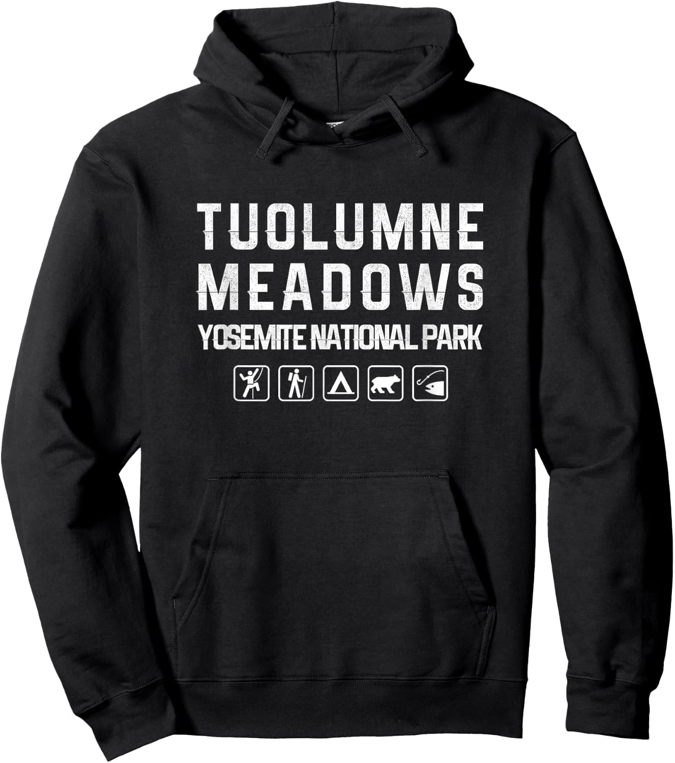 Tuolumne Meadows, Yosemite Outdoor Hoodie - Hoodie | Black
