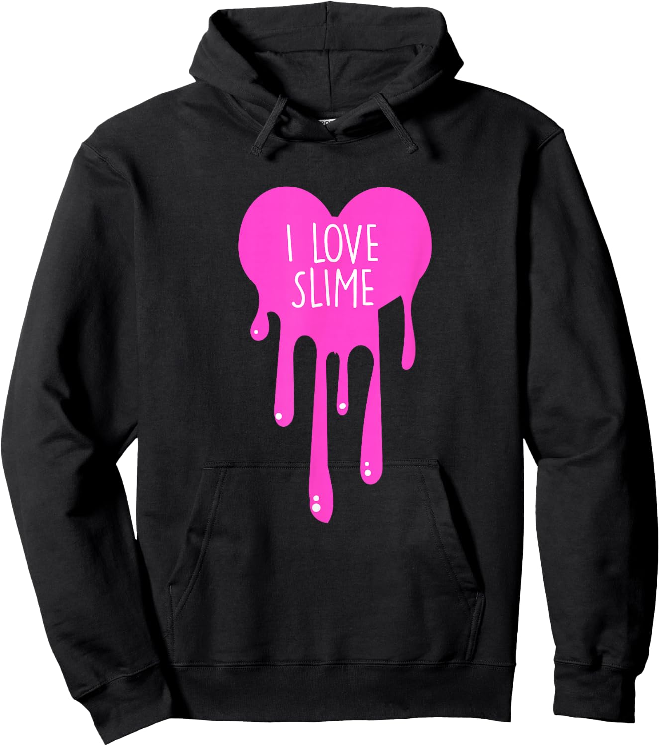 I love Slime DIY Slime Lovers Heart for Slime Queens Hoodie - Hoodie | Black