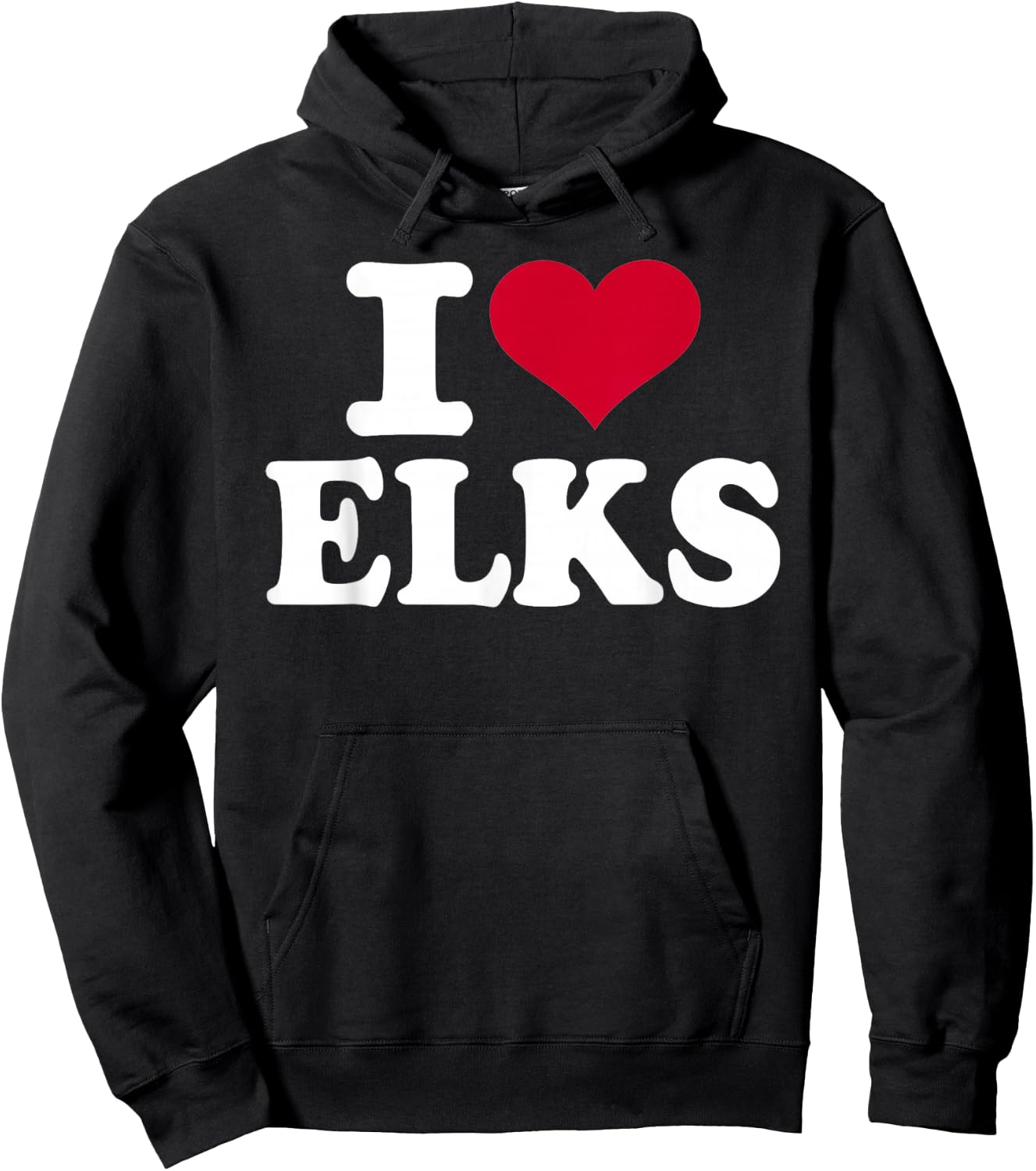 I Love elks Hoodie - Hoodie | Black