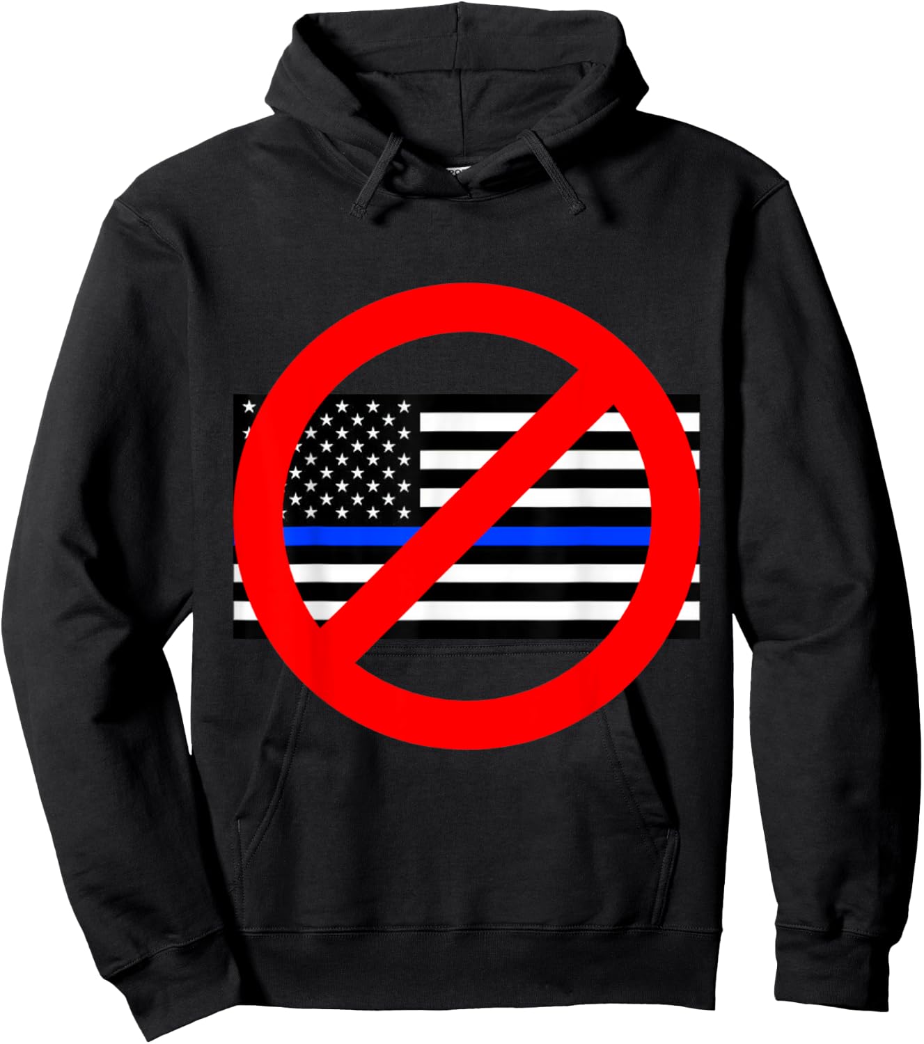 Circle Sky Anti Police State , Men's Black Cotton Blend Short Sleeve Classic Fit , Small Hoodie - Hoodie | Black