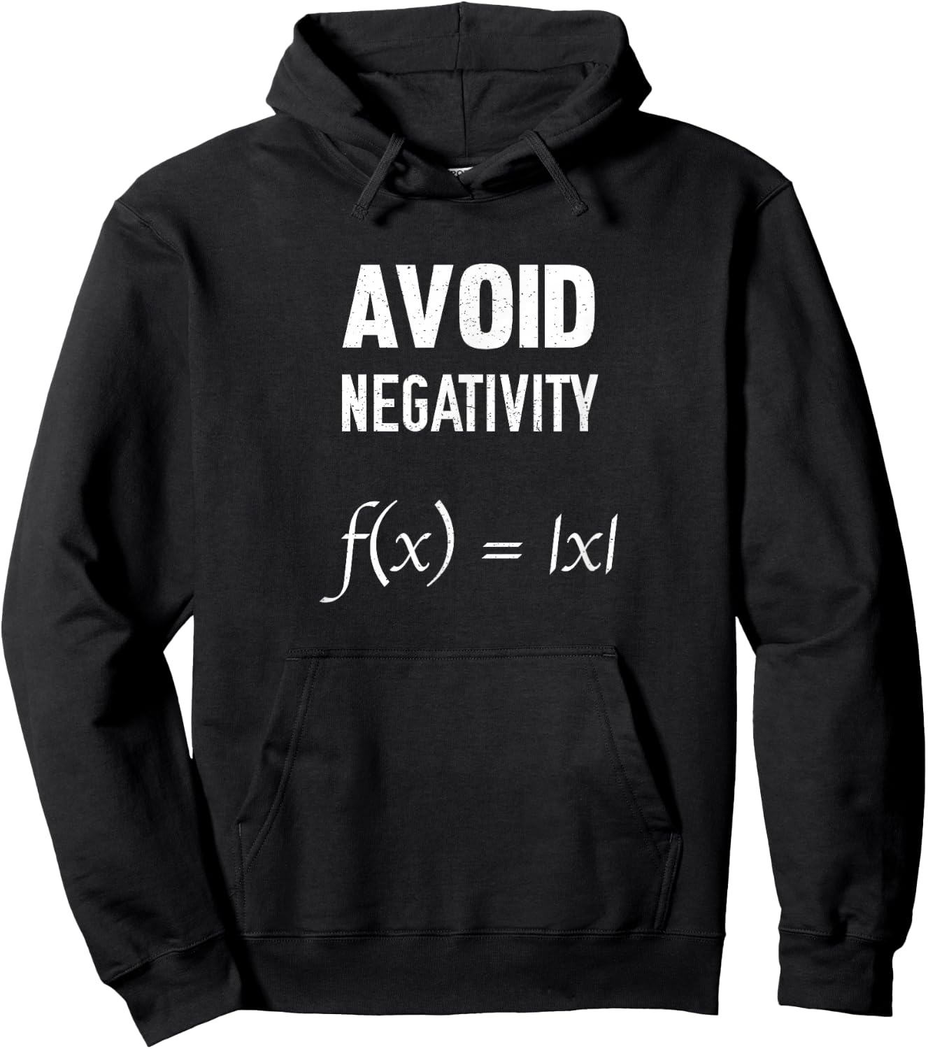 Avoid Negativity f(x) = |x| Absolute Value Hoodie - Hoodie | Black