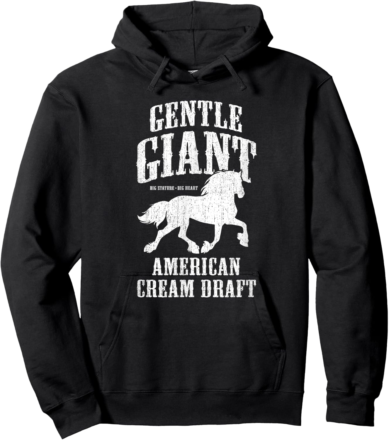 Gentle Giant - American Cream Draft Horse Shirt Hoodie - Hoodie | Black