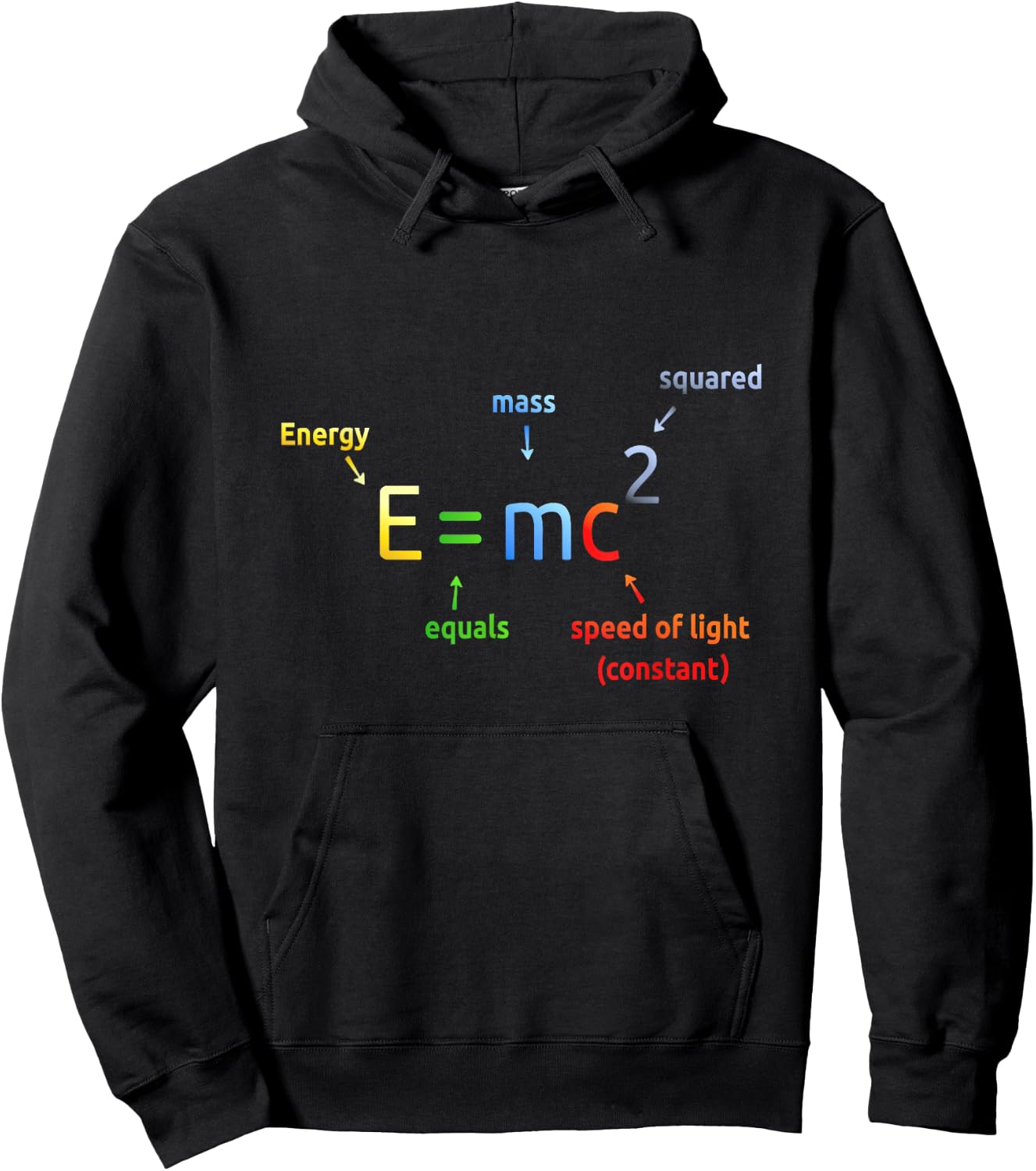 E Equals M C Squared E=MC2 Science Equation Hoodie - Hoodie | Black
