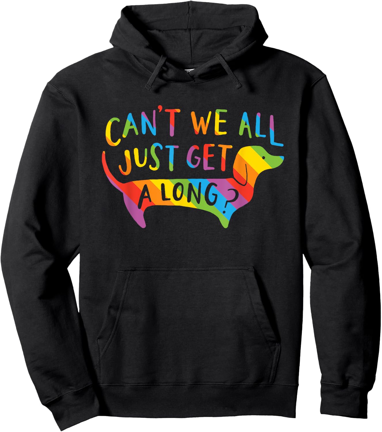 Gay Pride Dachshund Dog Shirt Hoodie - Hoodie | Black