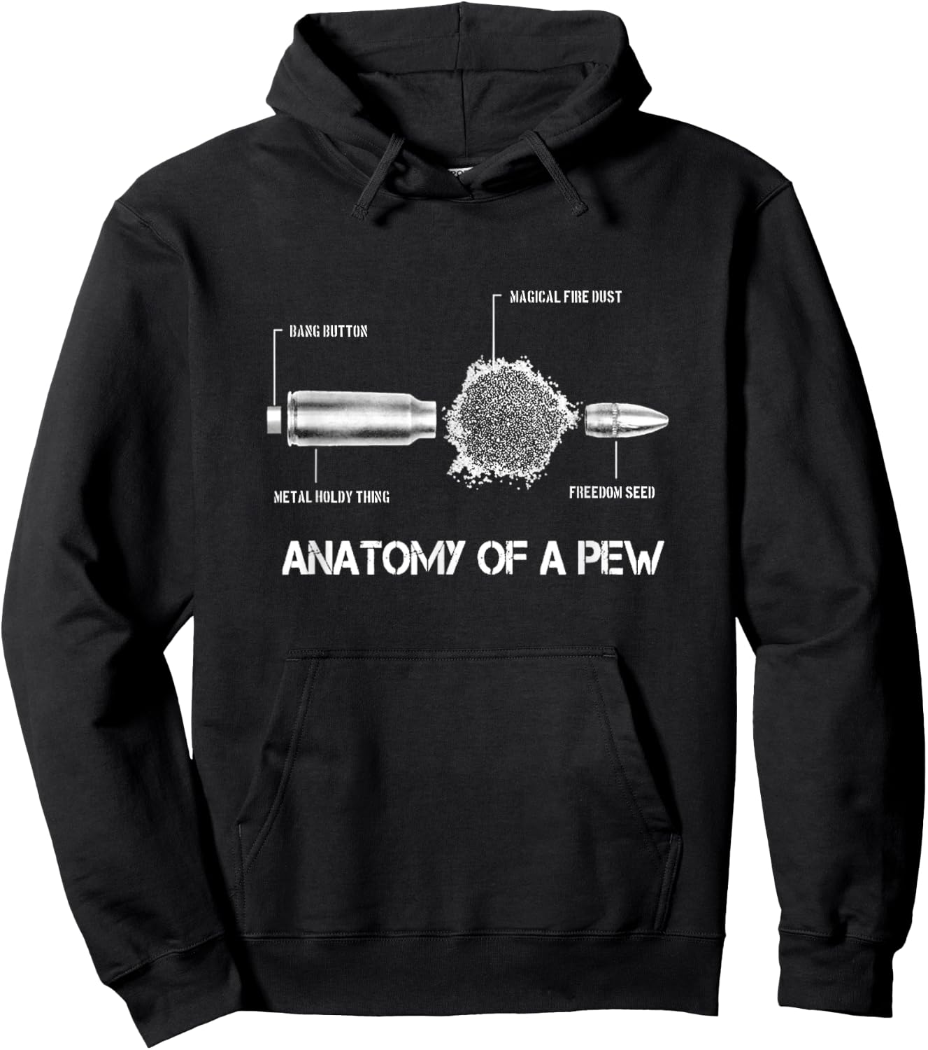 Bullet Ammunition Anatomy 5,56 mm Design For A Soldier Hoodie - Hoodie | Black