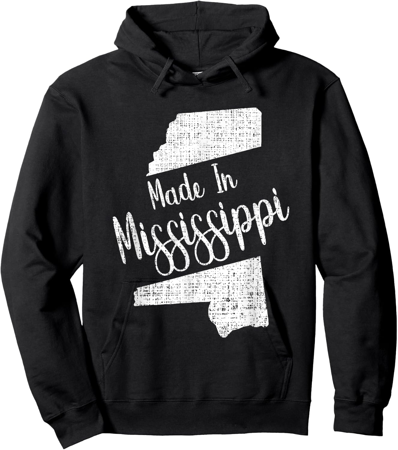 Mississippi State Map Souvenir Gift Hoodie - Hoodie | Black