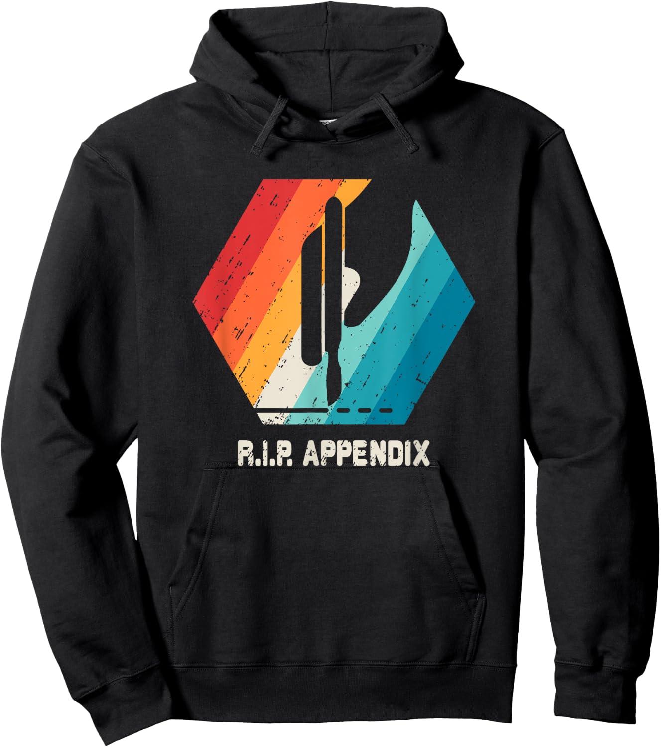 Appendix Surgery T Shirt Removal Appendicitis Retro Gift Hoodie - Hoodie | Black