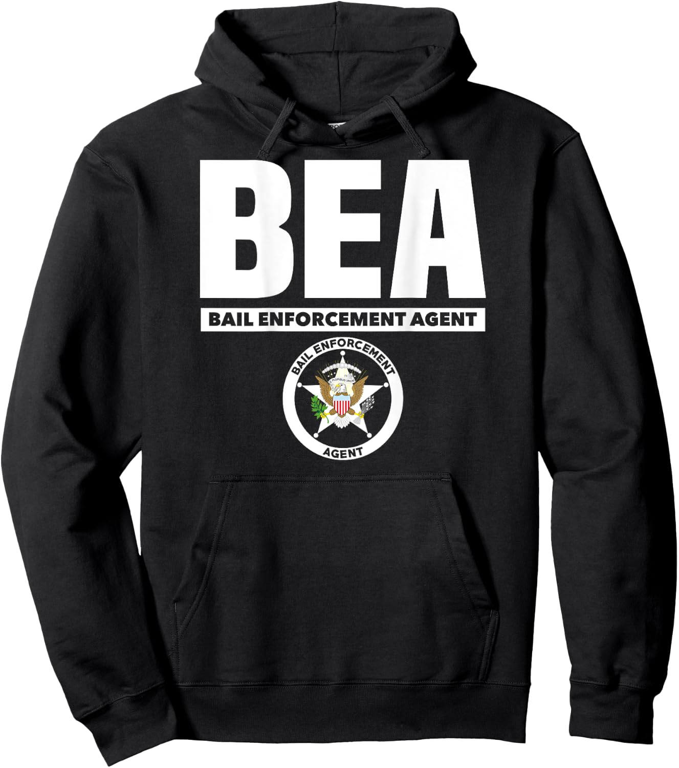 Bail Enforcement Agent Badge Fugitive Bounty Hunters Hoodie - Hoodie | Black