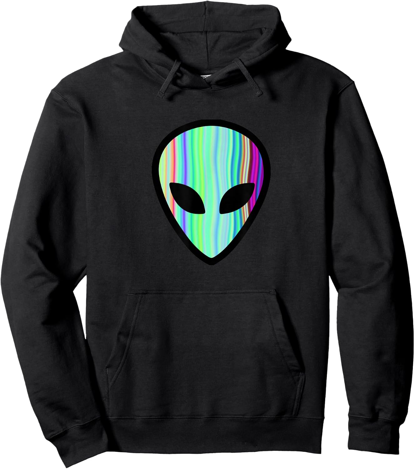 Alien Head - Holographic Cute UFO Hoodie - Hoodie | Black