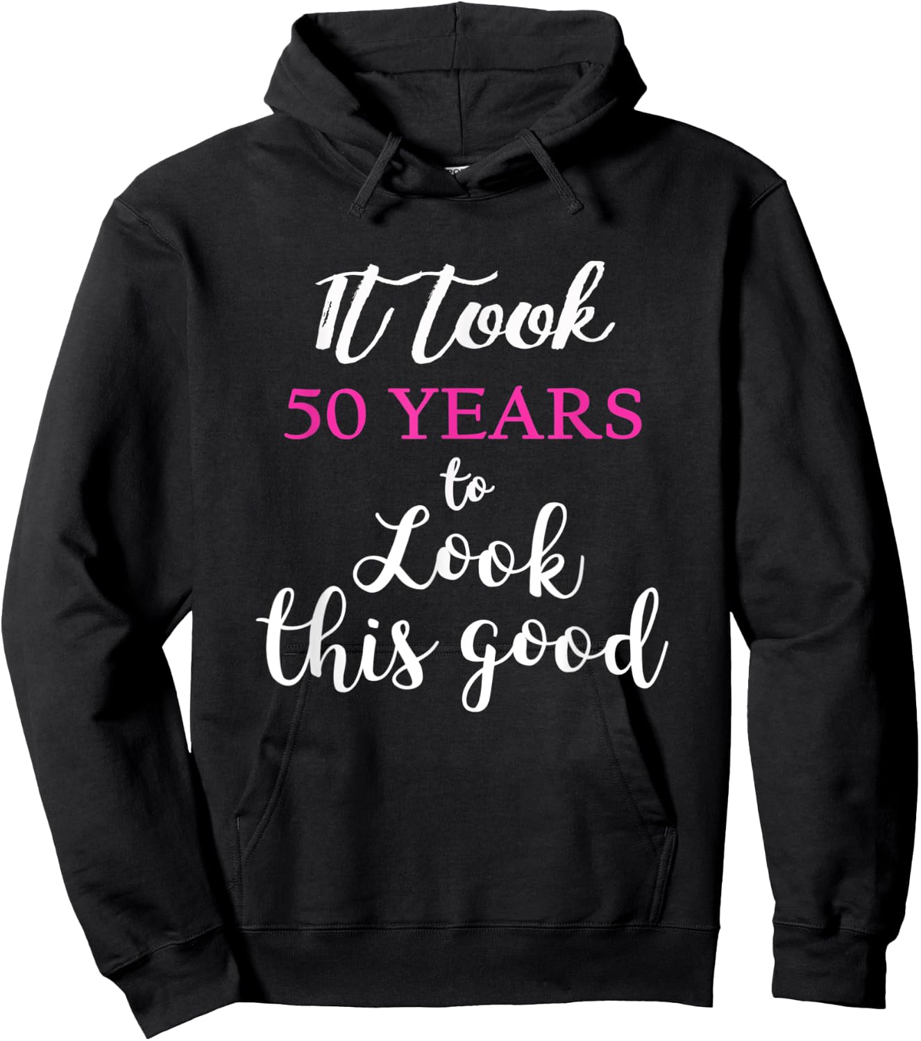 Funny Vintage 50th Birthday Look Good Gift Hoodie - Hoodie | Black