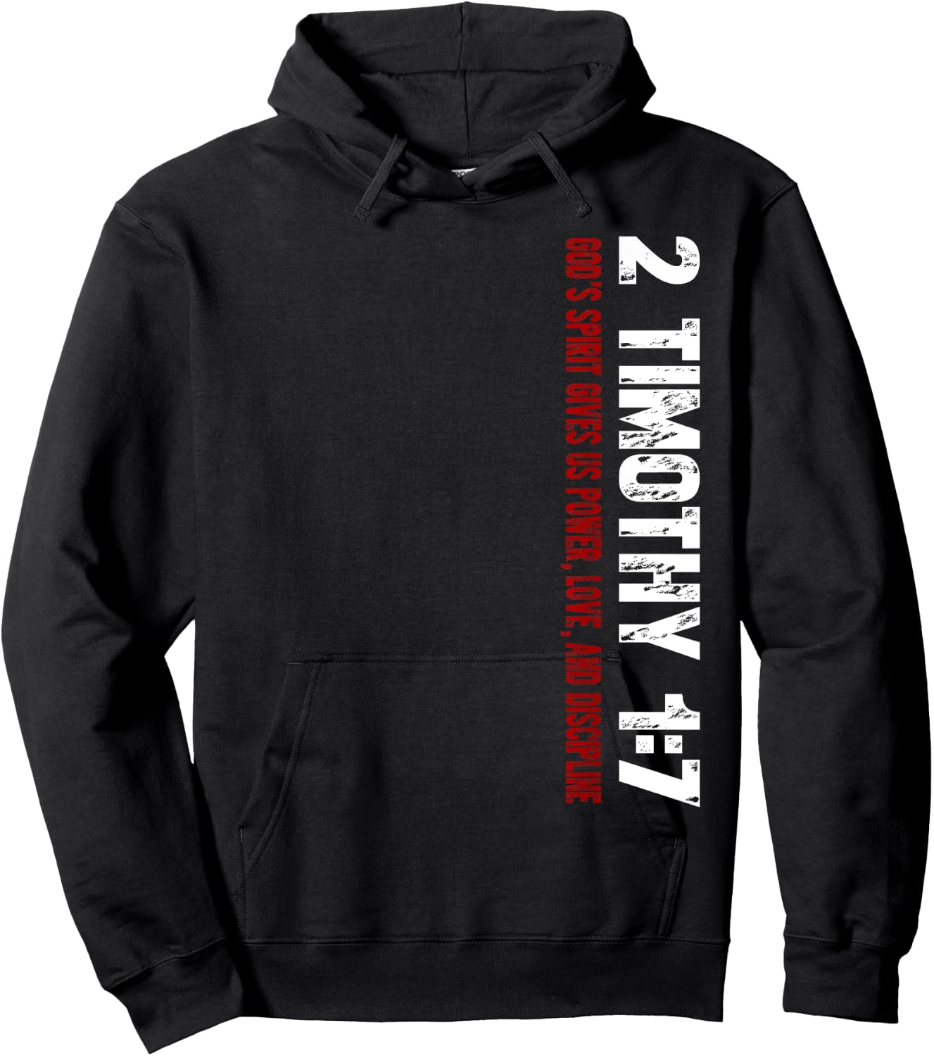 Christian 2 Timothy 1:7 Hoodie - Hoodie | Black